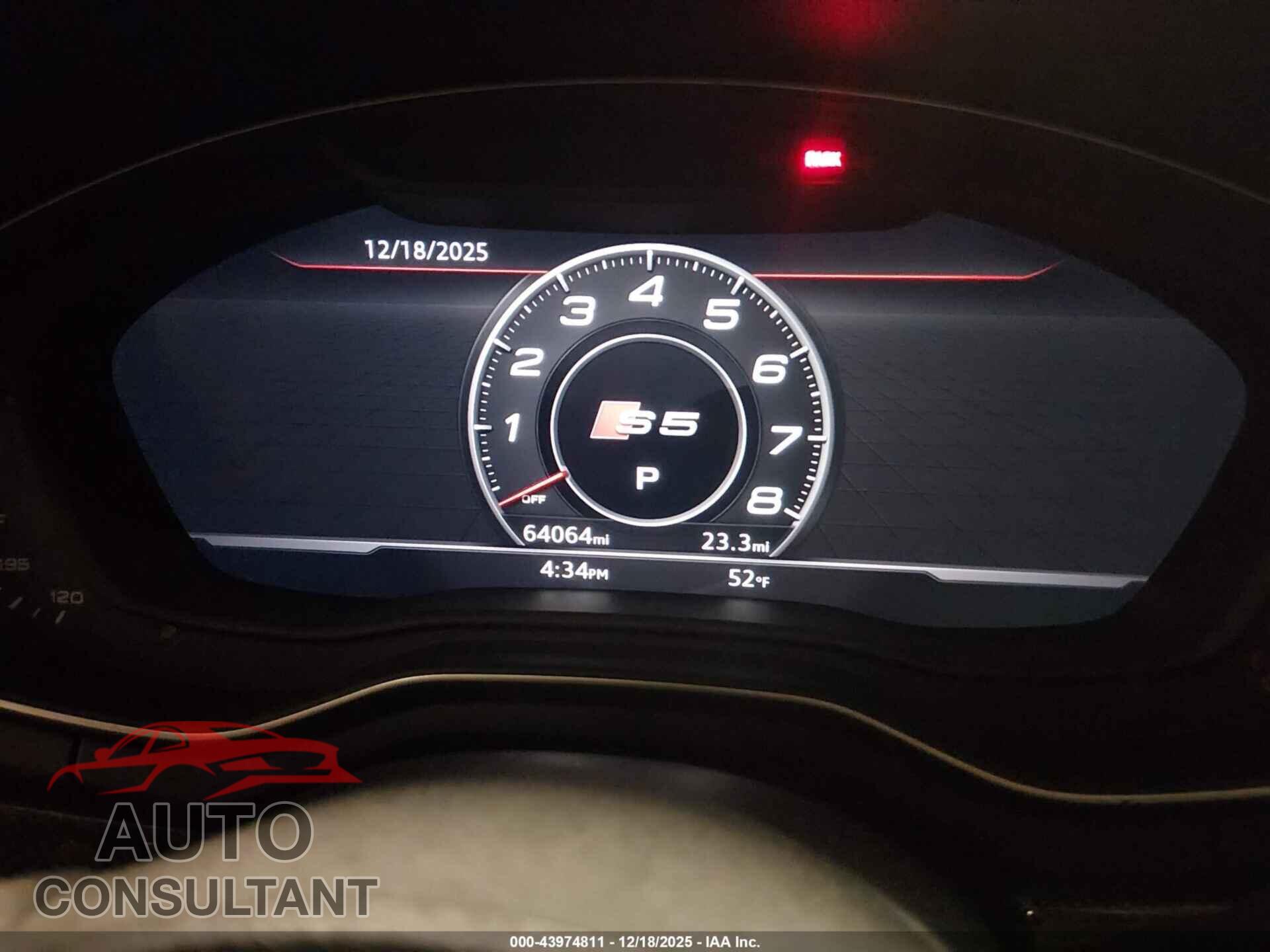 AUDI S5 2018 - WAUC4CF52JA085924