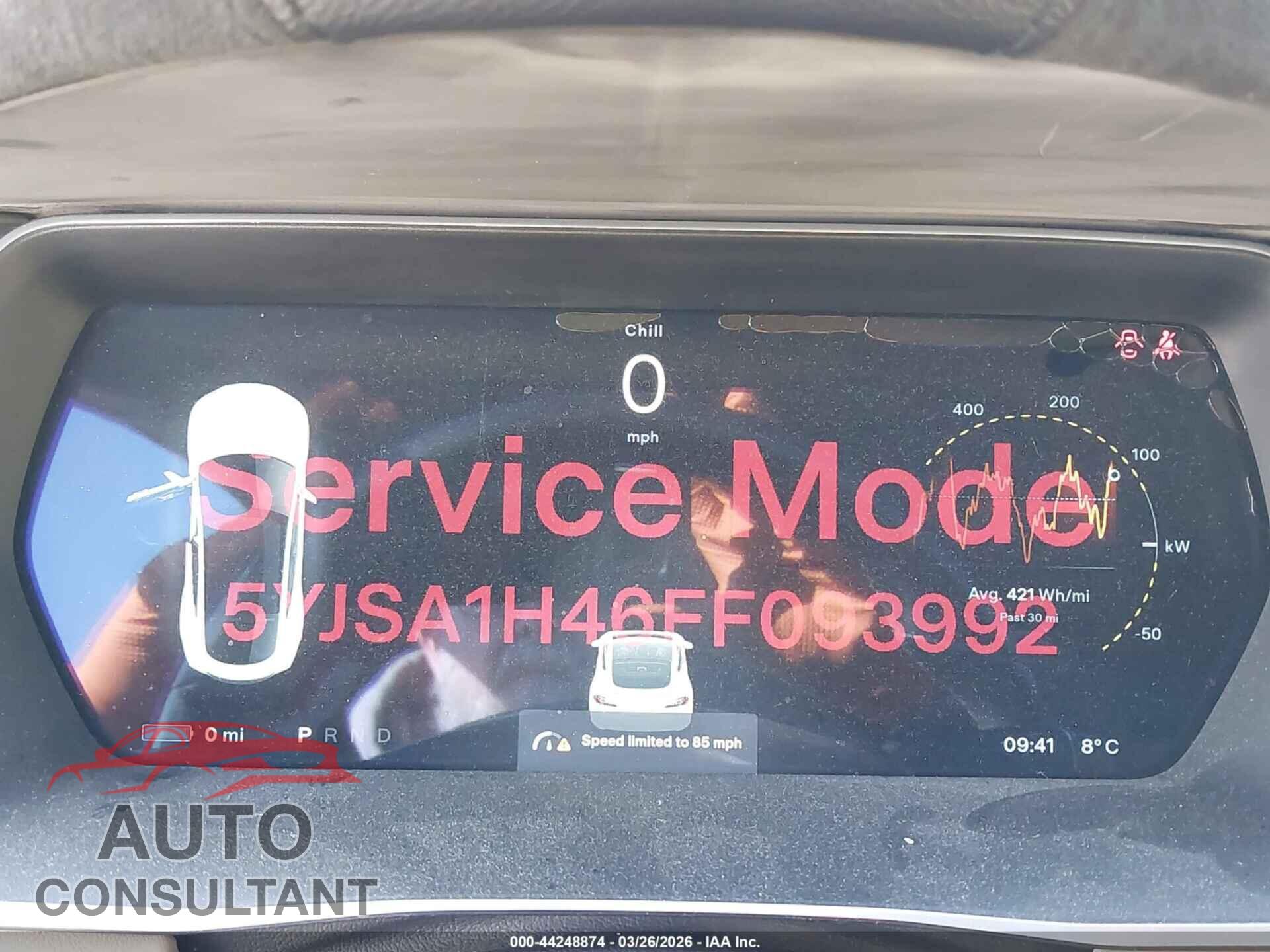 TESLA MODEL S 2015 - 5YJSA1H46FF093992