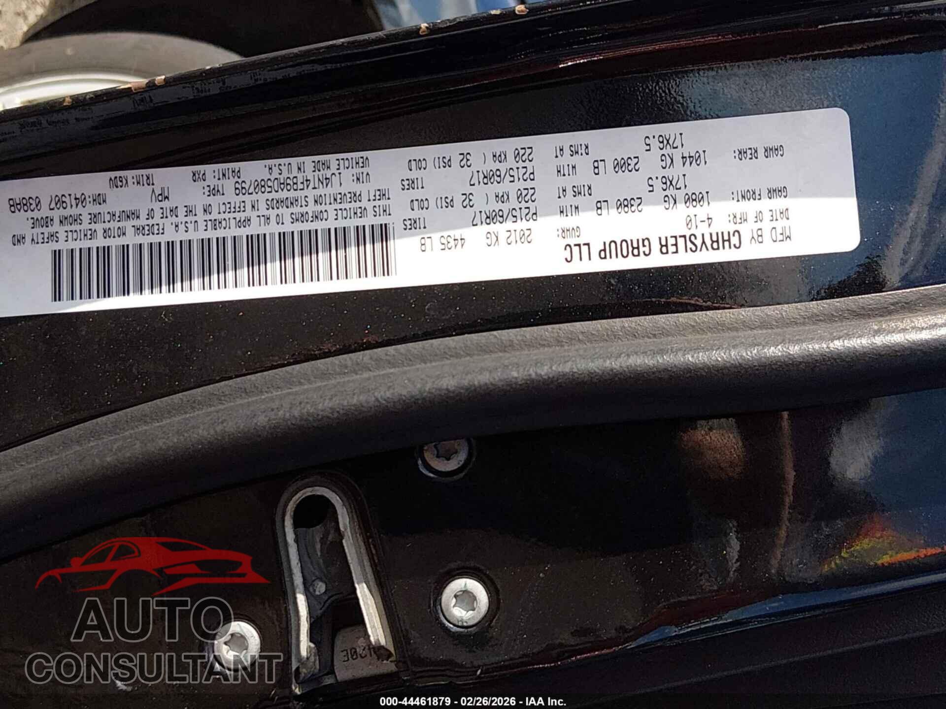 JEEP COMPASS 2010 - 1J4NT4FB9AD580799