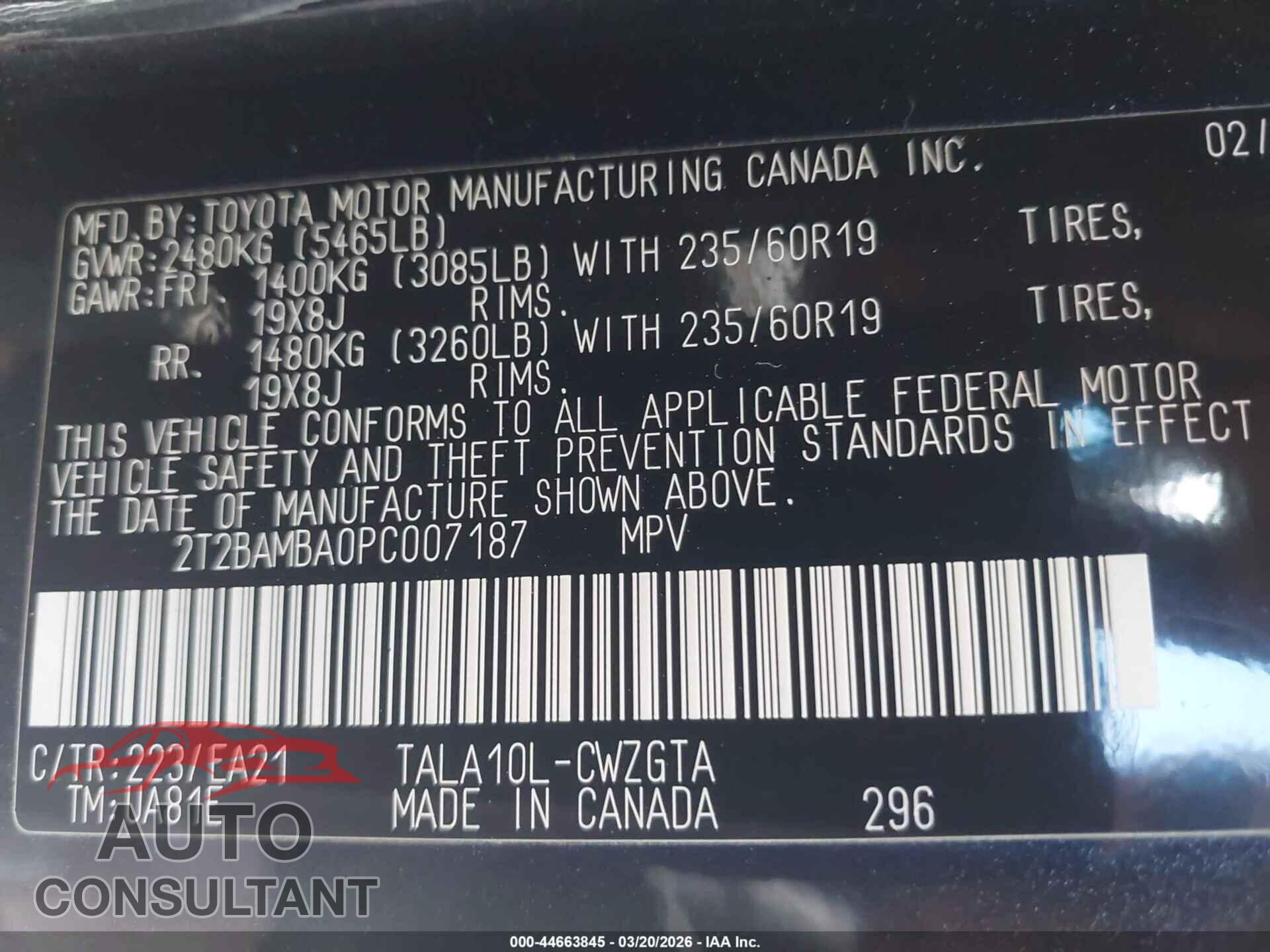 LEXUS RX 350 2023 - 2T2BAMBA0PC007187
