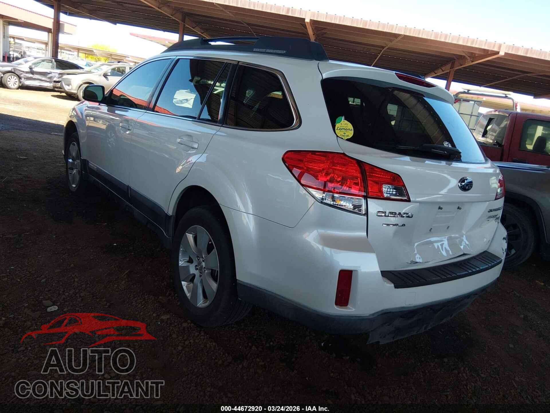 SUBARU OUTBACK 2012 - 4S4BRBCC8C3295220