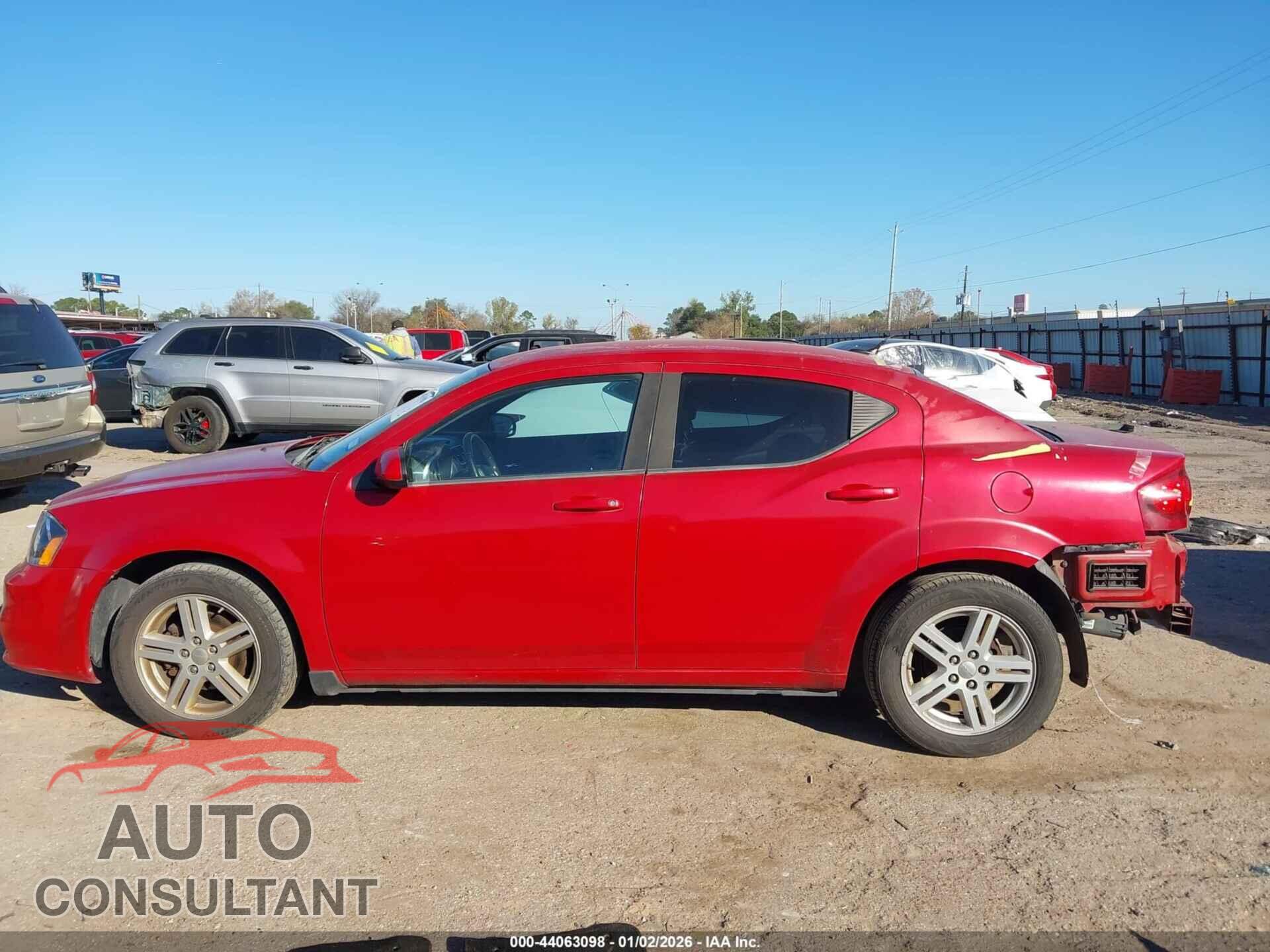 DODGE AVENGER 2012 - 1C3CDZCB6CN219740