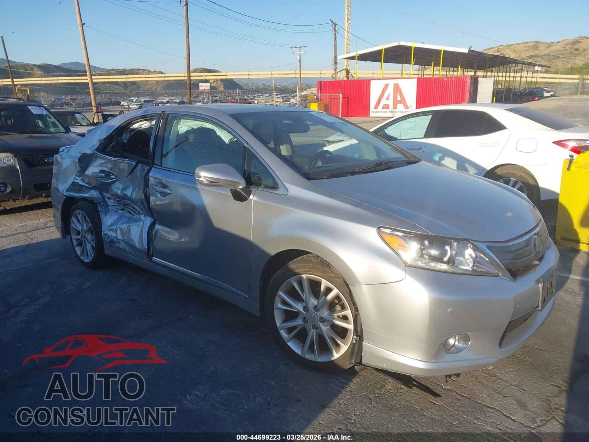 LEXUS HS 250H 2010 - JTHBB1BAXA2018069