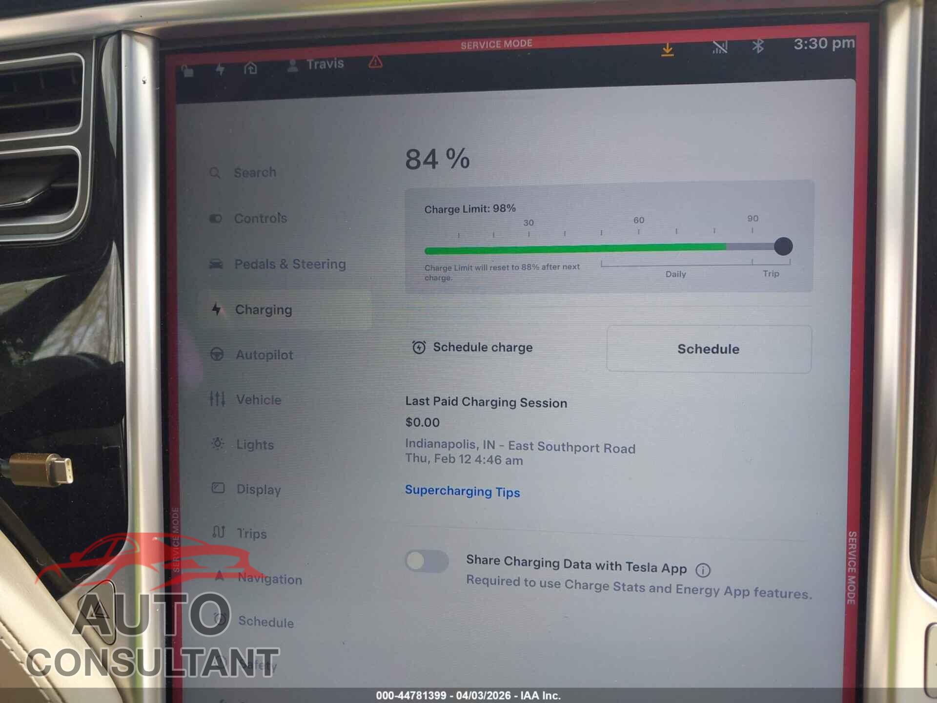 TESLA MODEL S 2015 - 5YJSA1S21FF093177