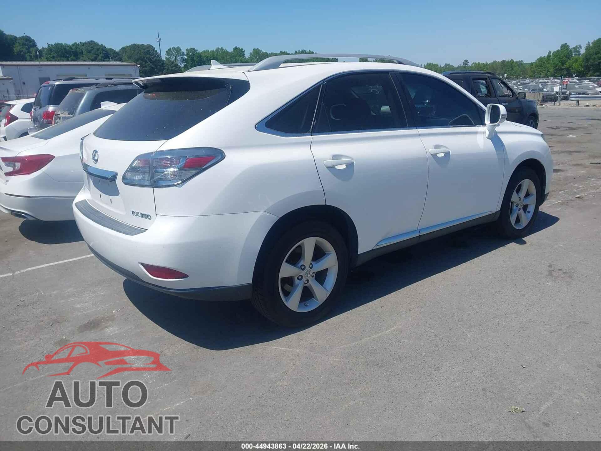 LEXUS RX 350 2011 - 2T2BK1BA8BC101032