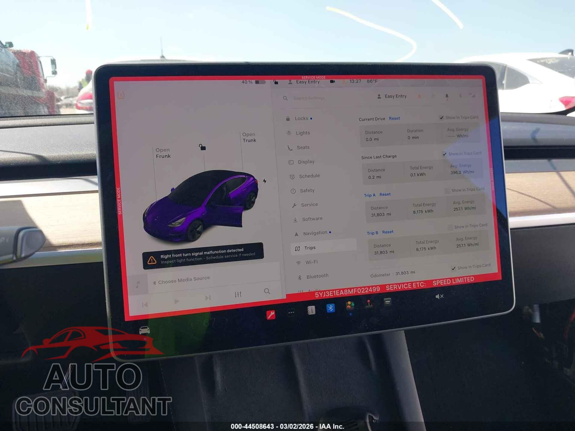 TESLA MODEL 3 2021 - 5YJ3E1EA8MF022499