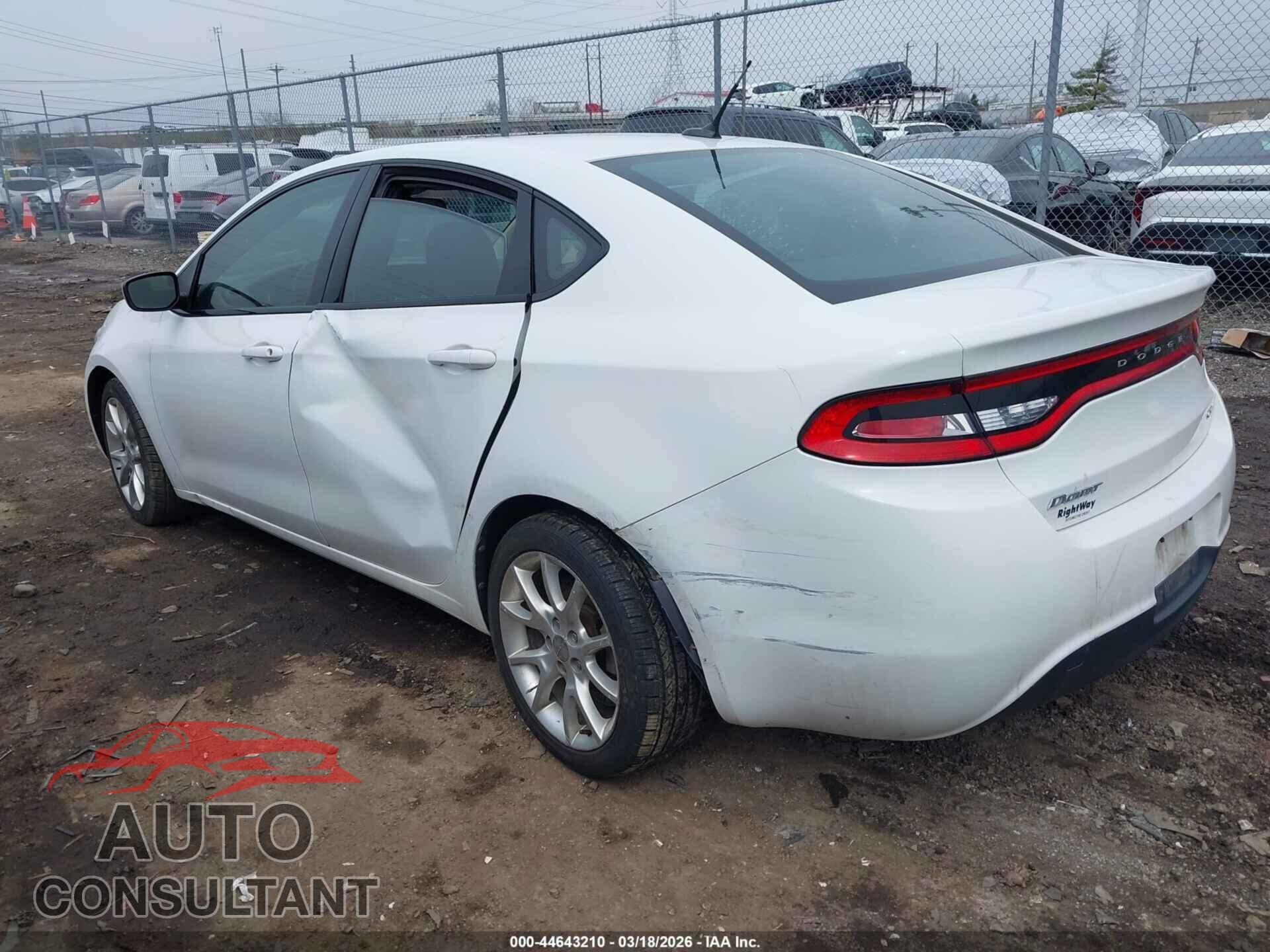 DODGE DART 2013 - 1C3CDFBA2DD157784