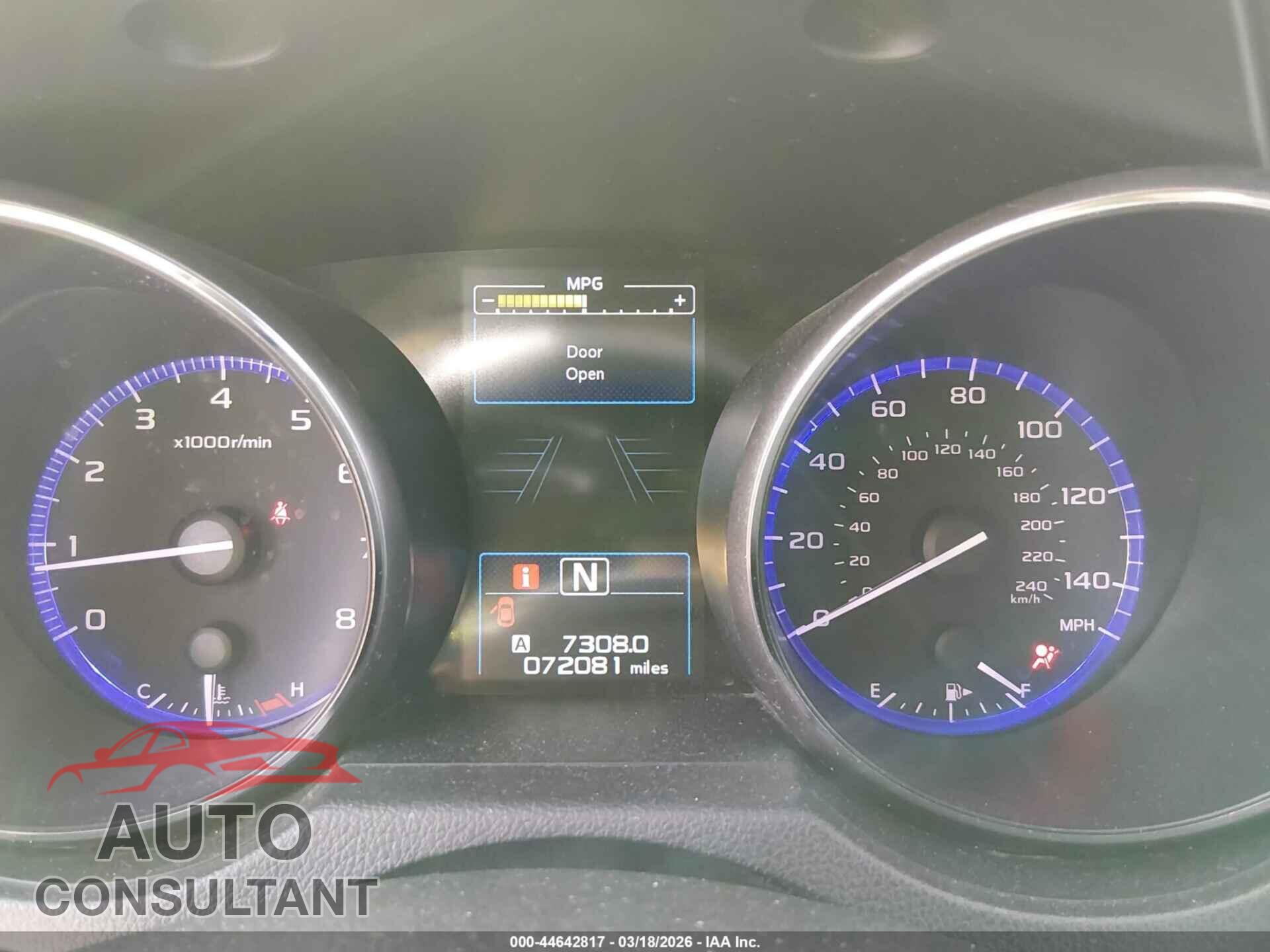 SUBARU OUTBACK 2017 - 4S4BSANC0H3242773