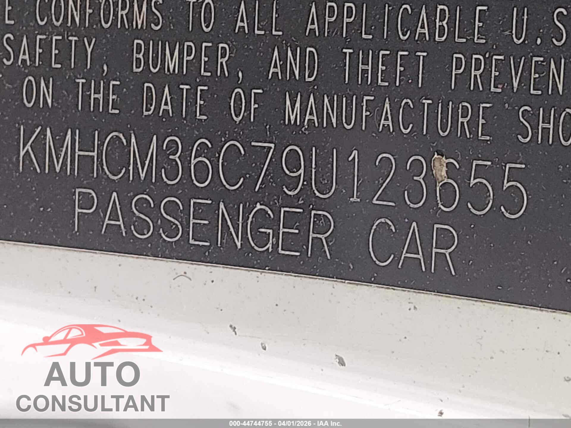 HYUNDAI ACCENT 2009 - KMHCM36C79U123655