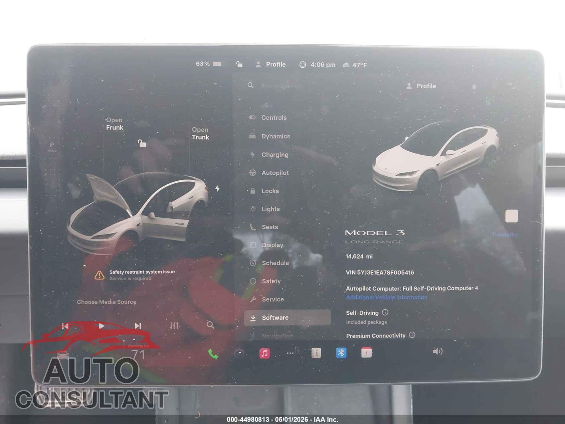 TESLA MODEL 3 2025 - 5YJ3E1EA7SF005416