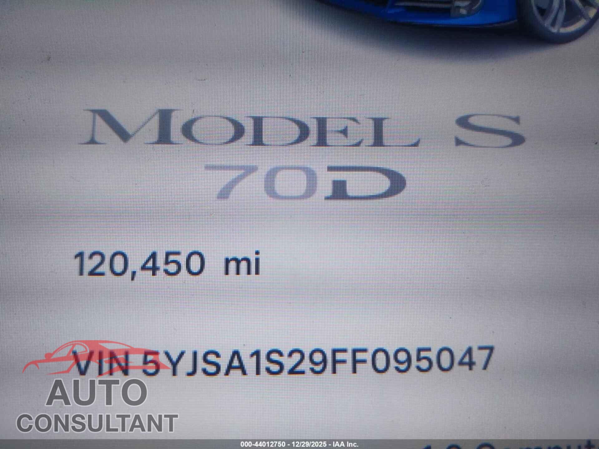 TESLA MODEL S 2015 - 5YJSA1S29FF095047