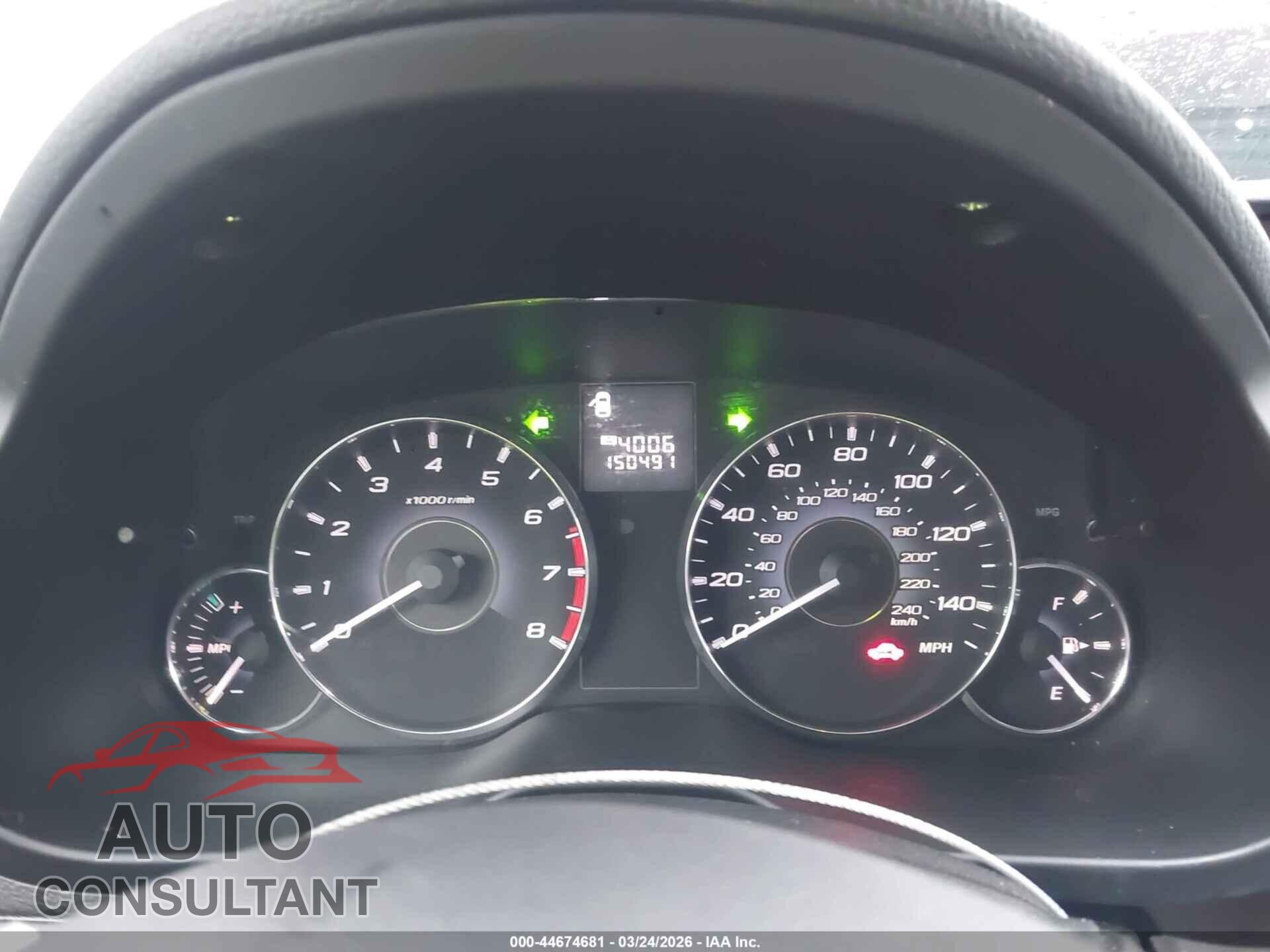 SUBARU OUTBACK 2012 - 4S4BRBCC9C3202978