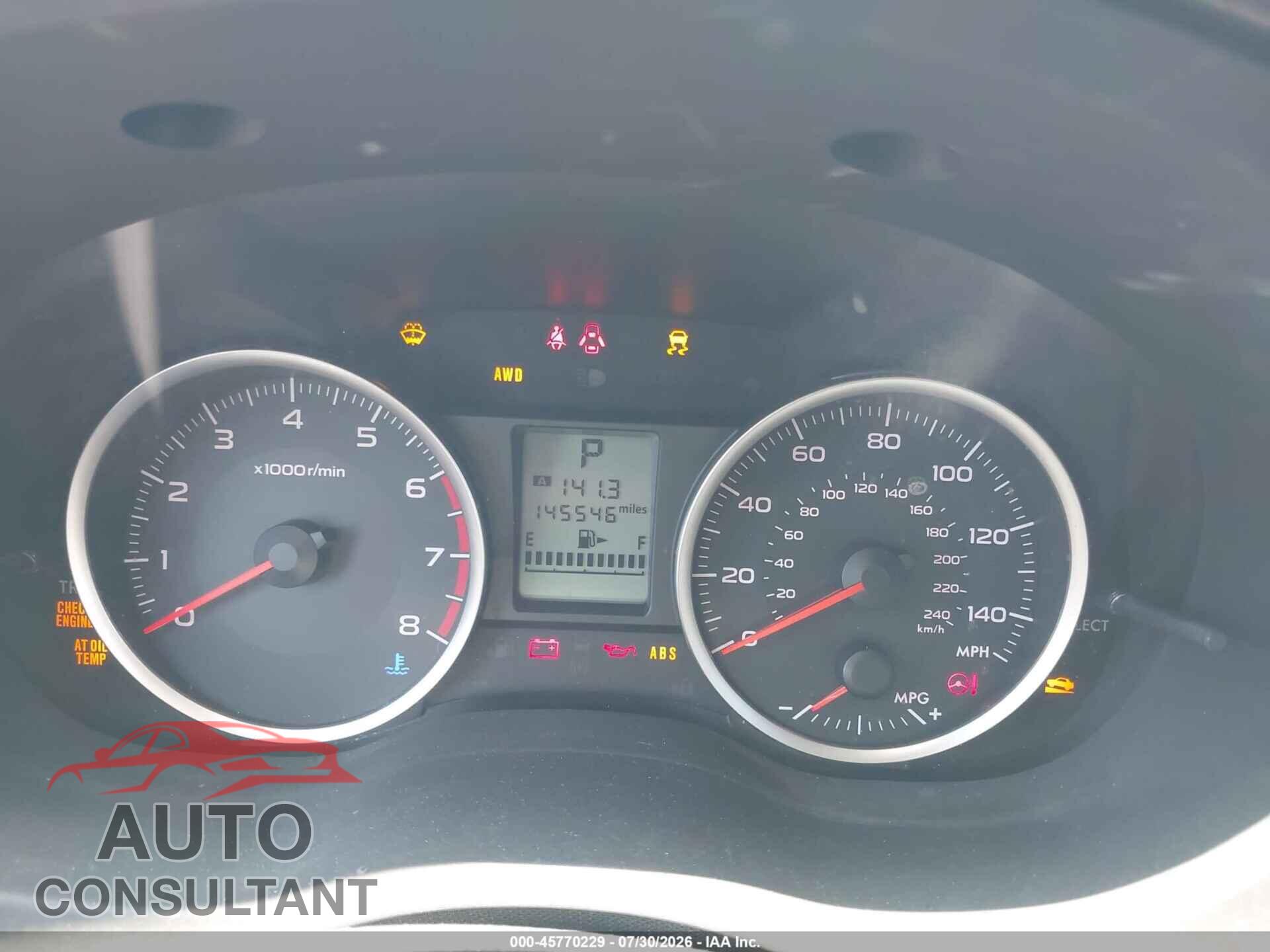 SUBARU FORESTER 2014 - JF2SJAAC2EH526807