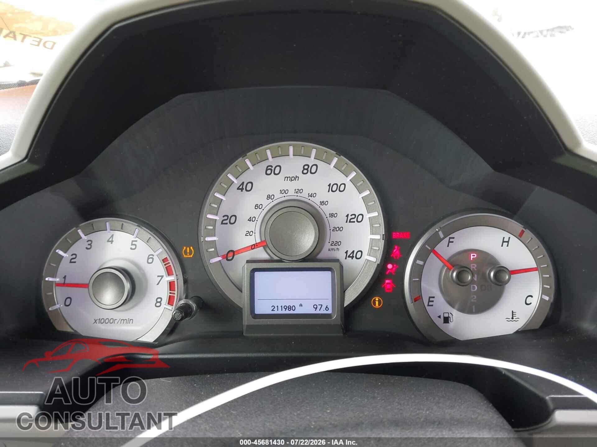 HONDA PILOT 2013 - 5FNYF3H94DB040577
