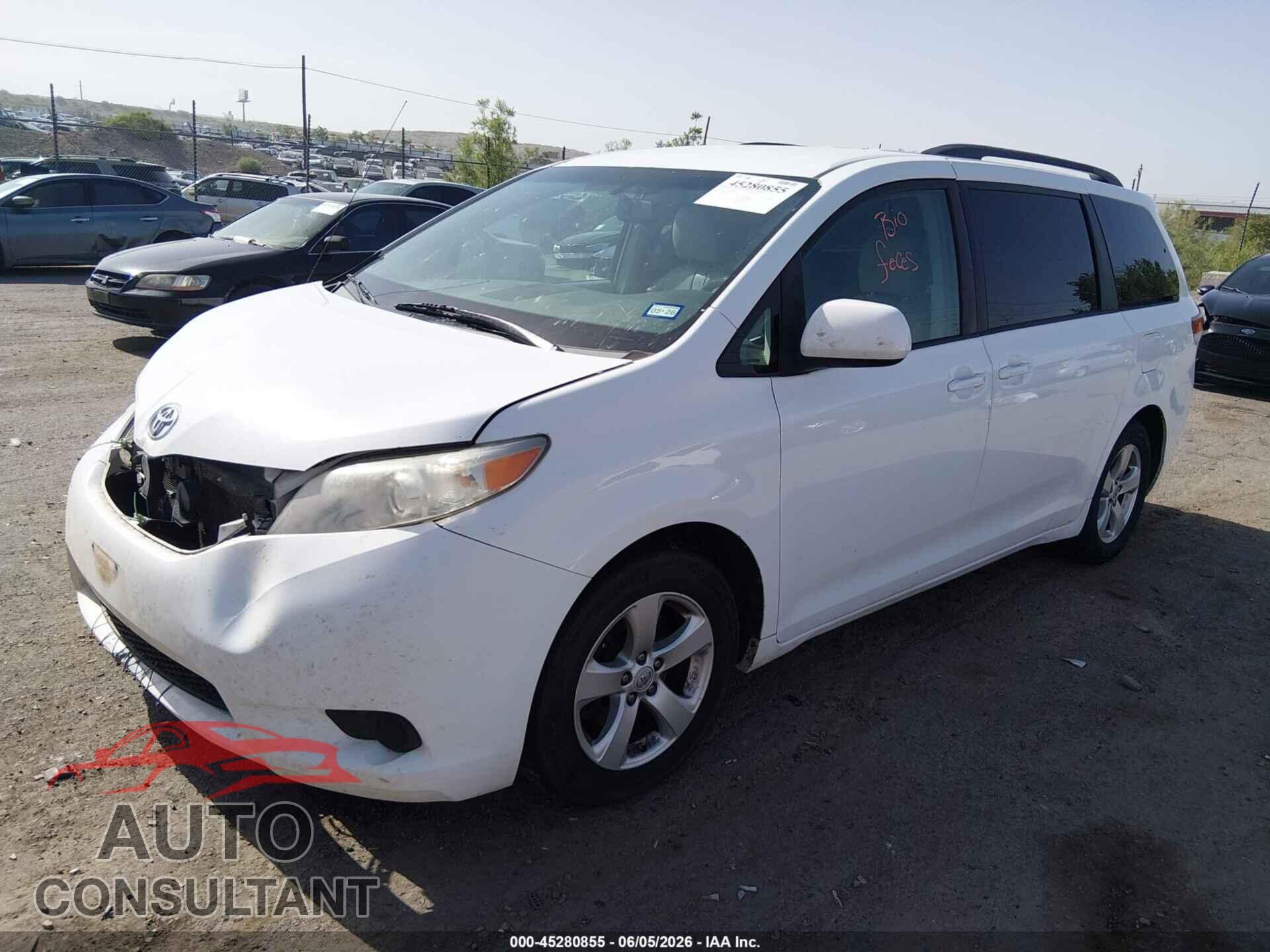 TOYOTA SIENNA 2012 - 5TDKK3DC9CS224569