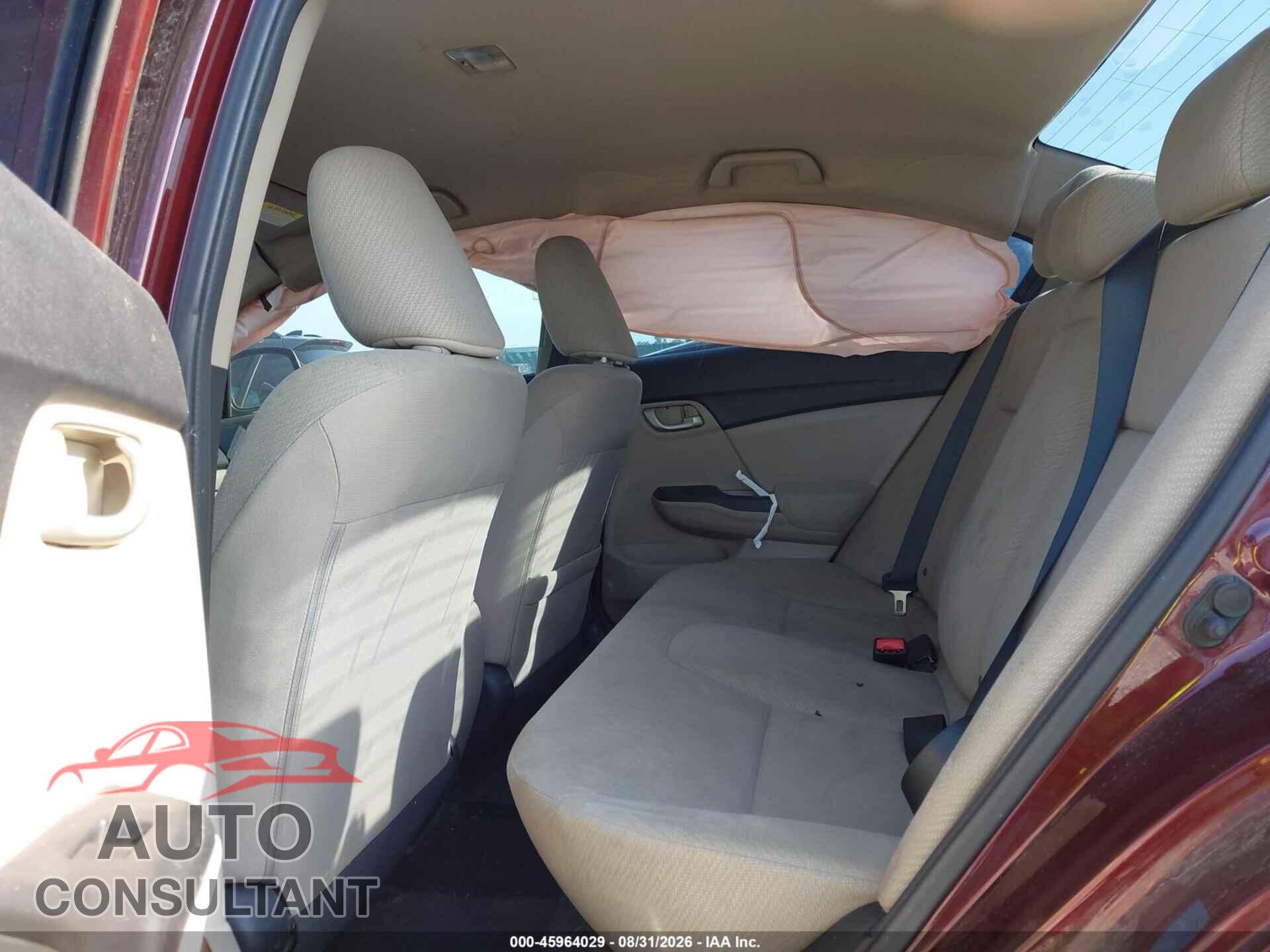 HONDA CIVIC 2013 - 19XFB2F54DE225831