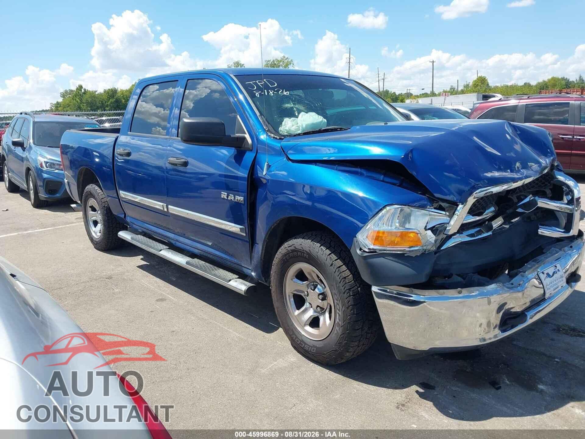 DODGE RAM 1500 2010 - 1D7RB1CP7AS245647