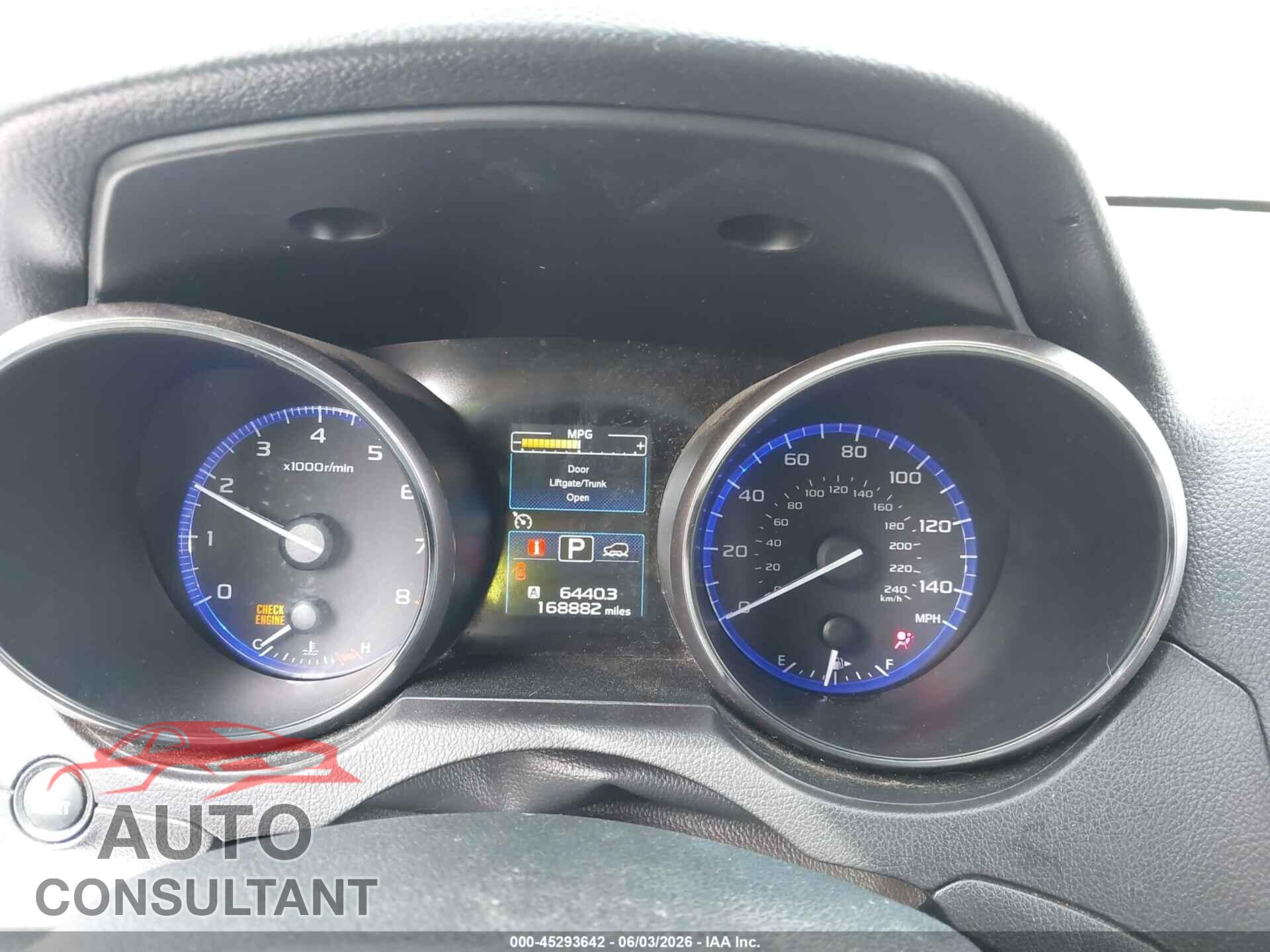 SUBARU OUTBACK 2015 - 4S4BSADC8F3291346
