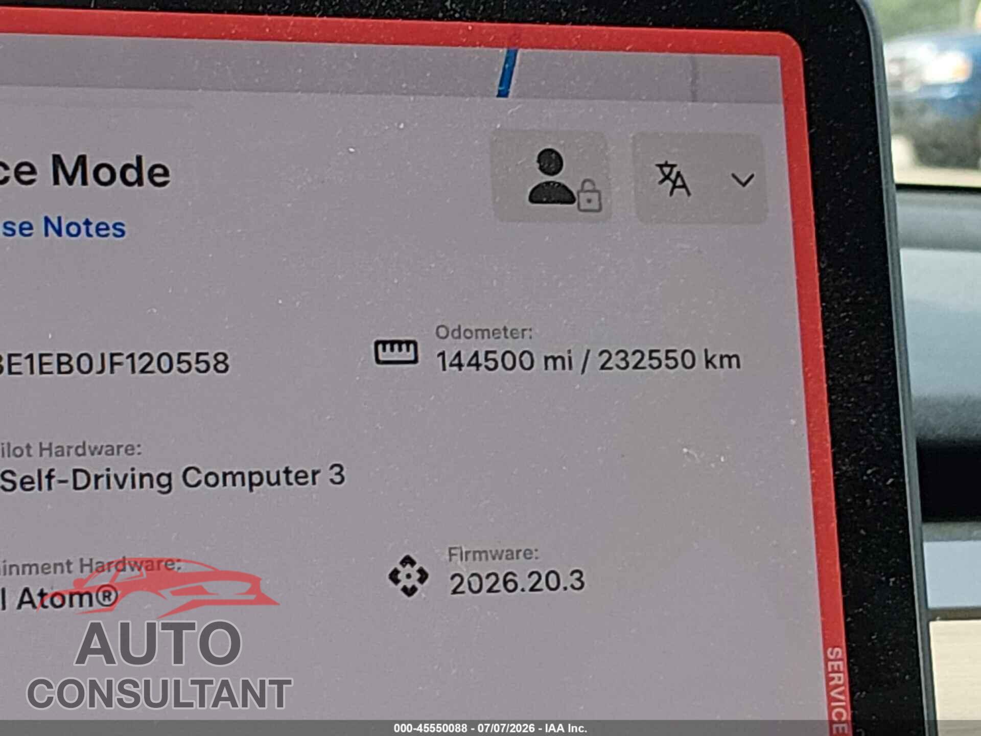 TESLA MODEL 3 2018 - 5YJ3E1EB0JF120558