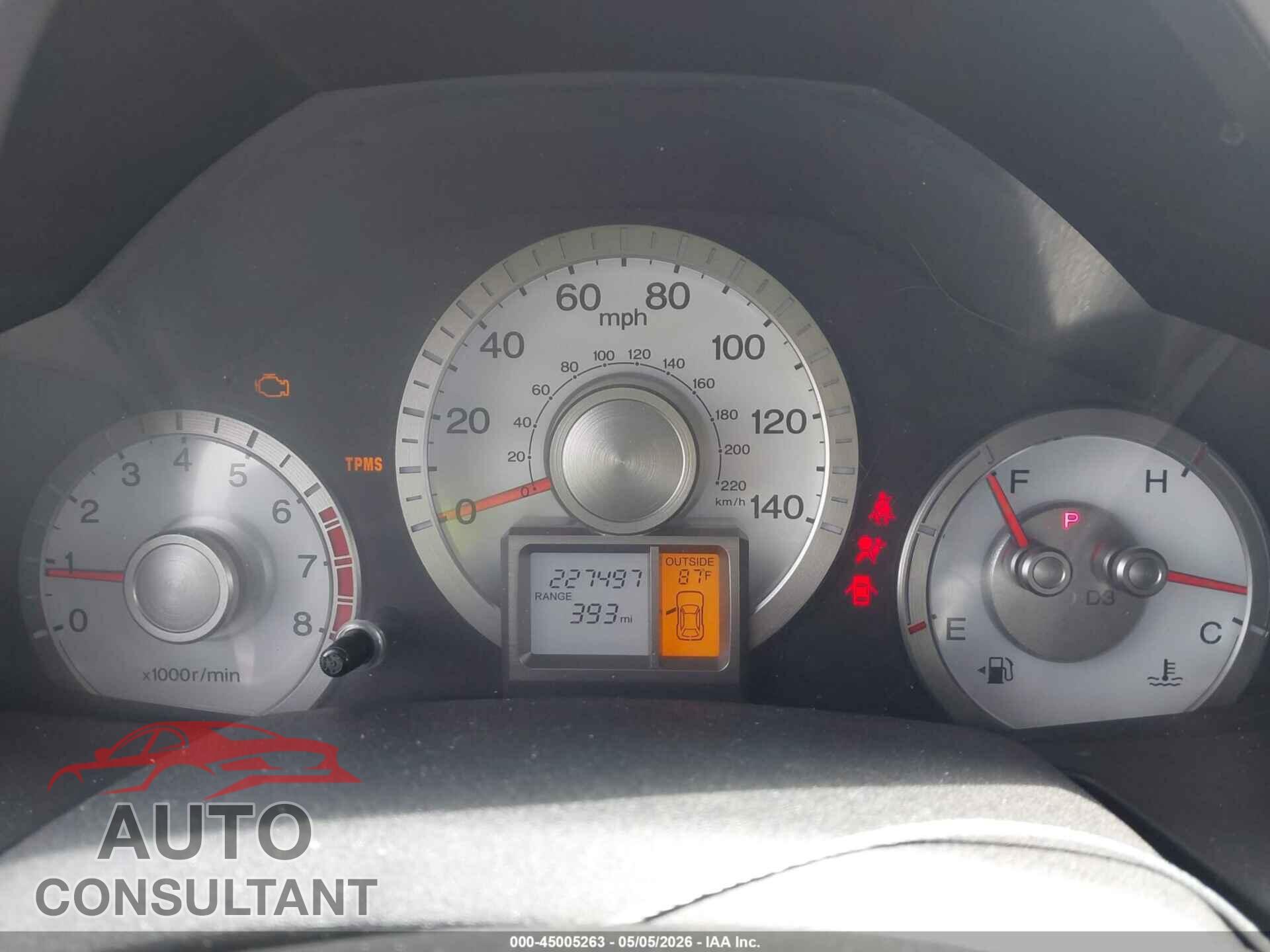 HONDA PILOT 2011 - 5FNYF3H59BB034493
