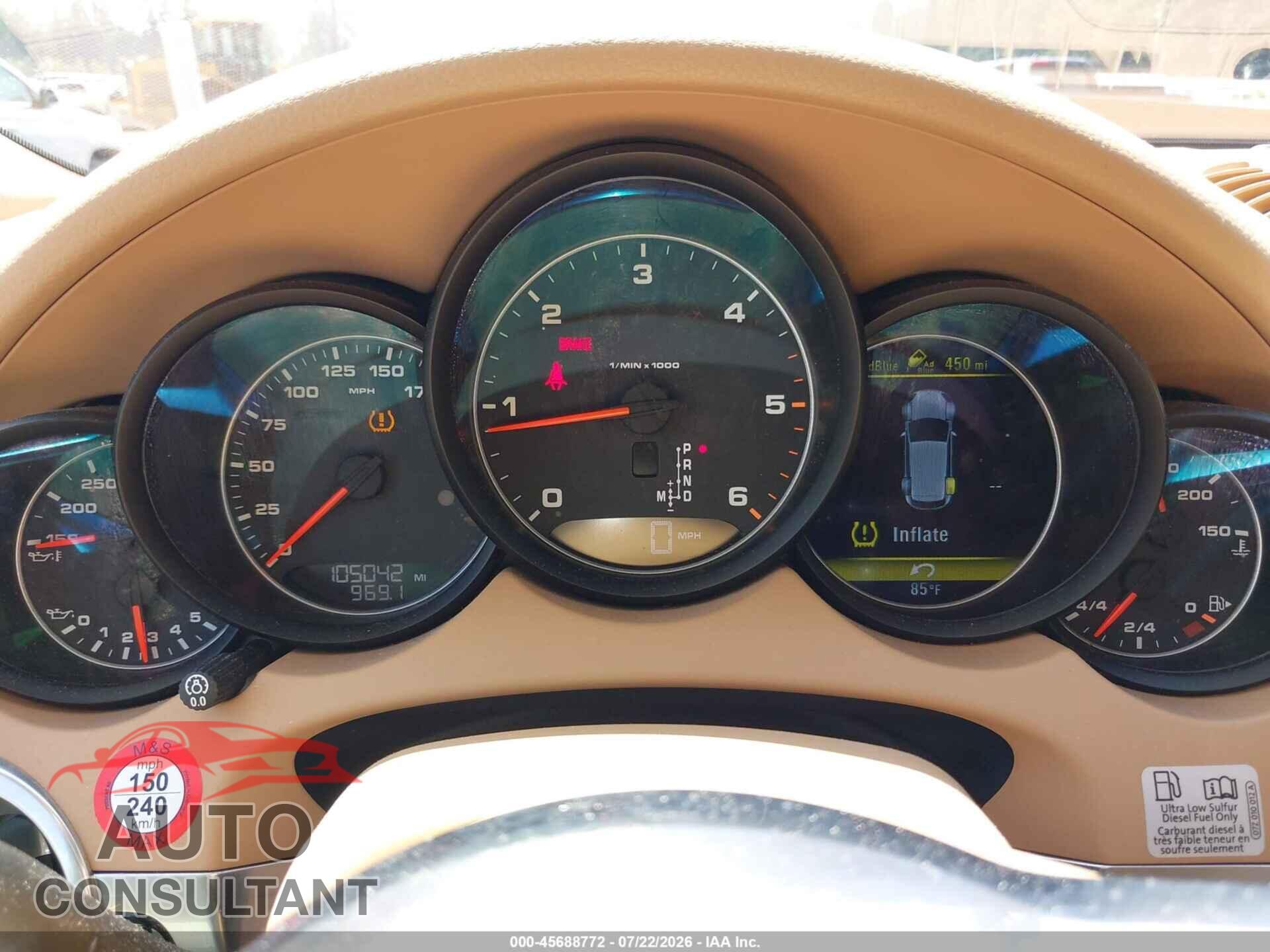 PORSCHE CAYENNE 2016 - WP1AF2A2XGKA40274