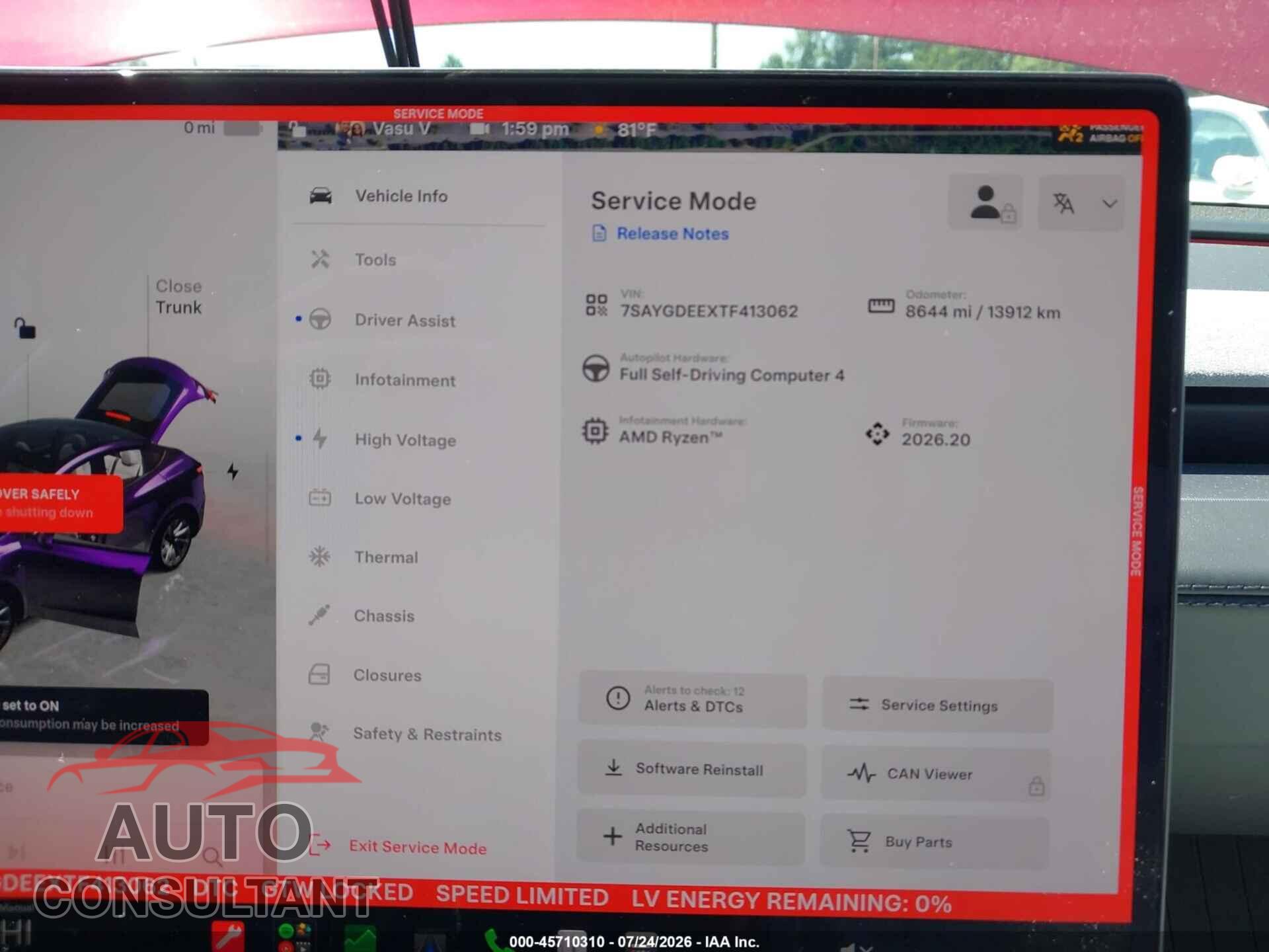 TESLA MODEL Y 2026 - 7SAYGDEEXTF413062