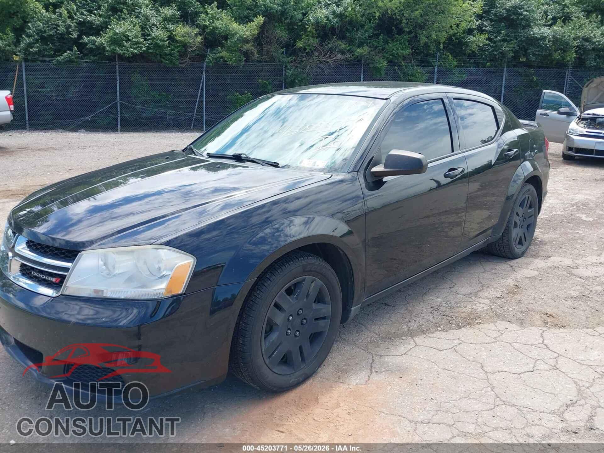 DODGE AVENGER 2012 - 1C3CDZAB9CN242819