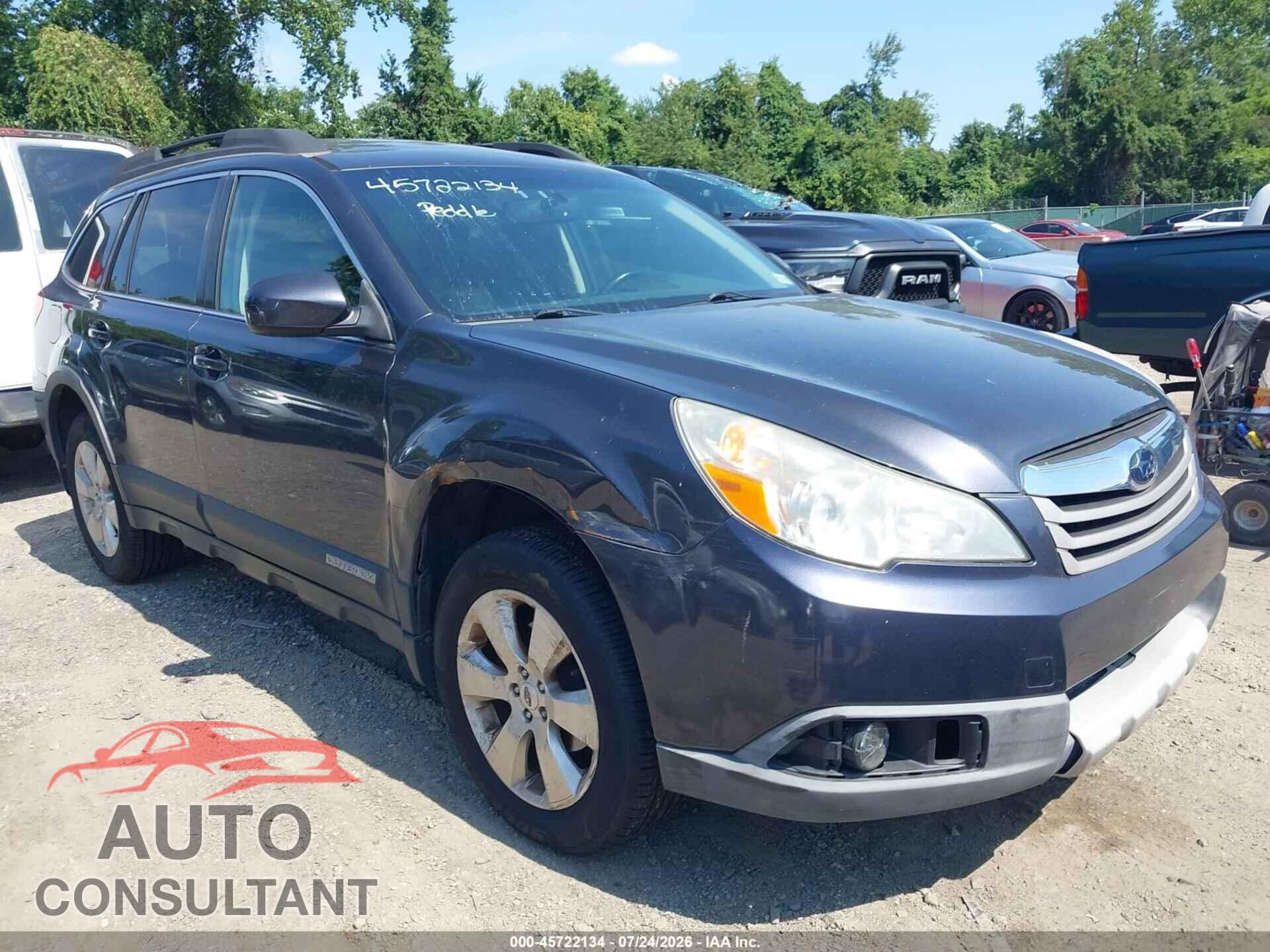 SUBARU OUTBACK 2012 - 4S4BRBLCXC3281612