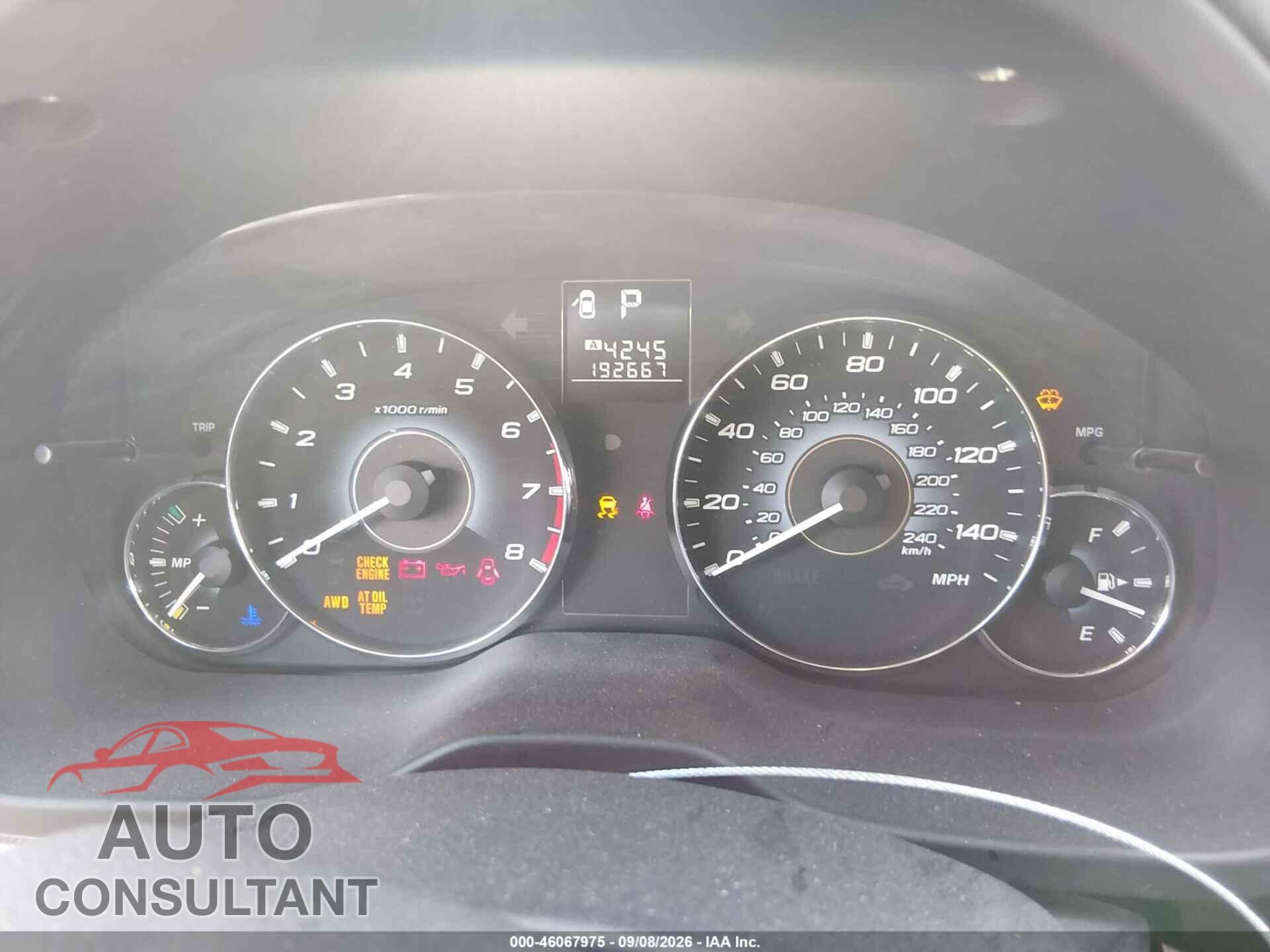 SUBARU OUTBACK 2010 - 4S4BRCCC0A3312935