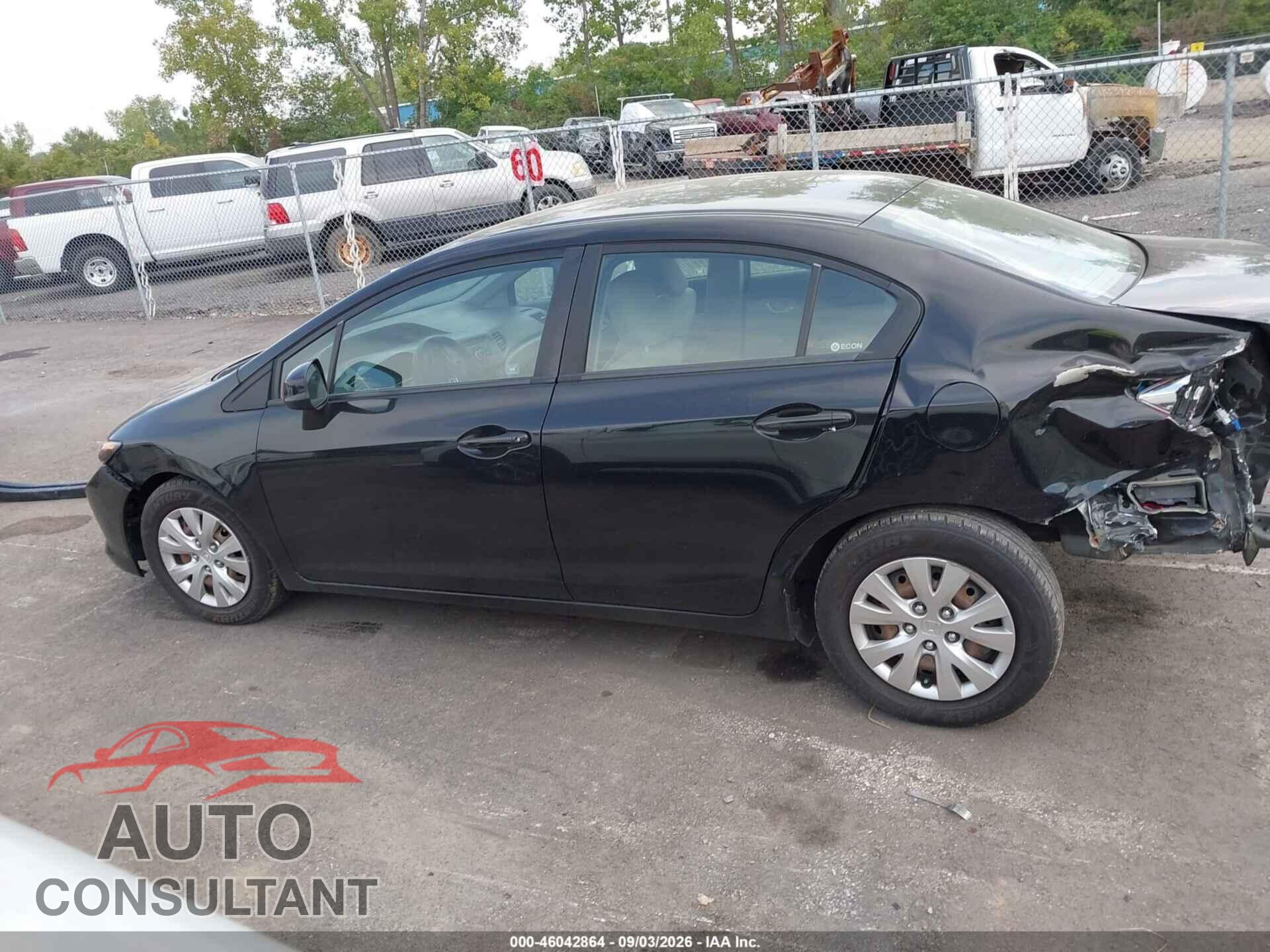 HONDA CIVIC 2012 - 19XFB2F55CE357754