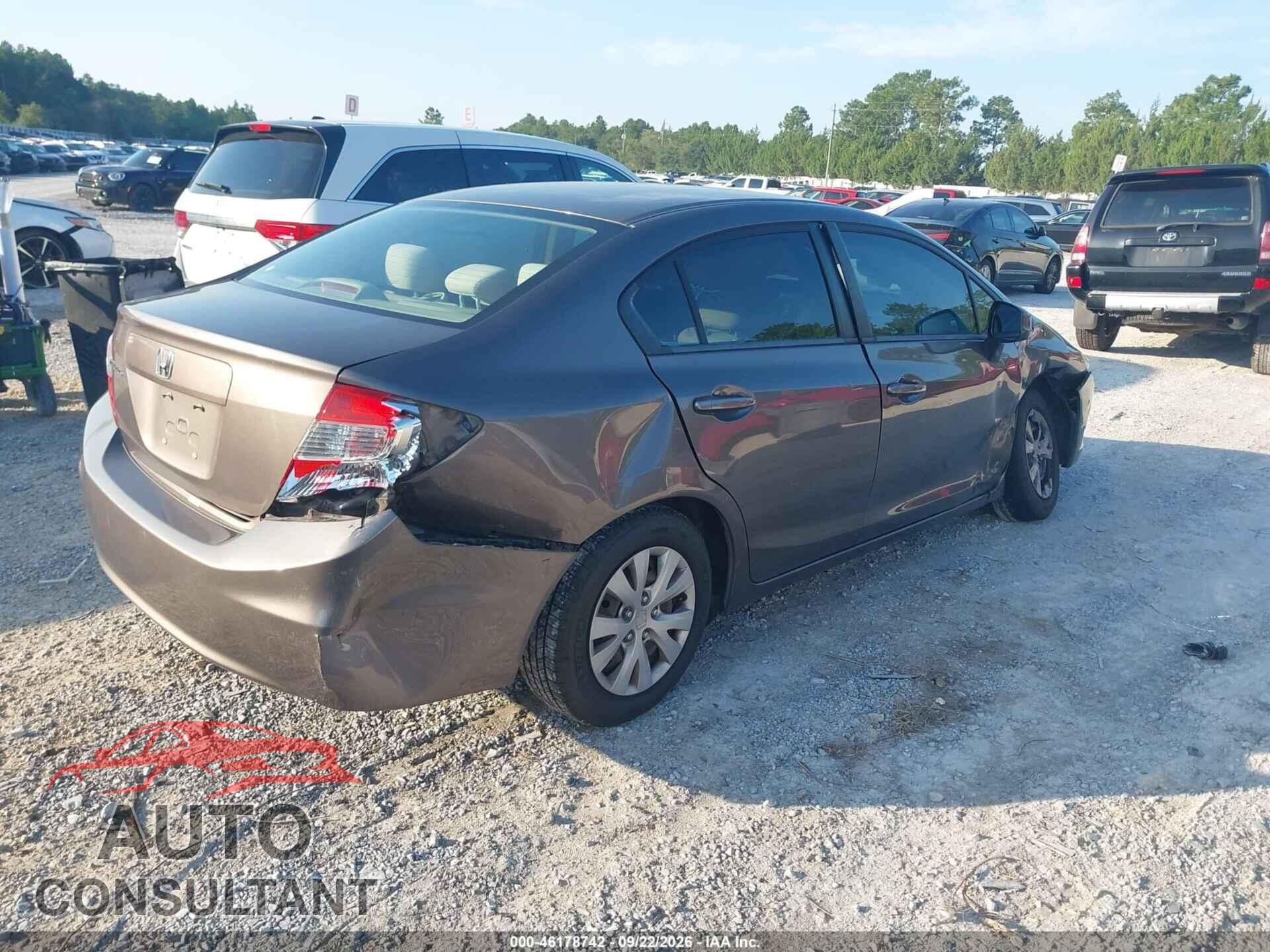 HONDA CIVIC 2012 - 19XFB2F53CE316510