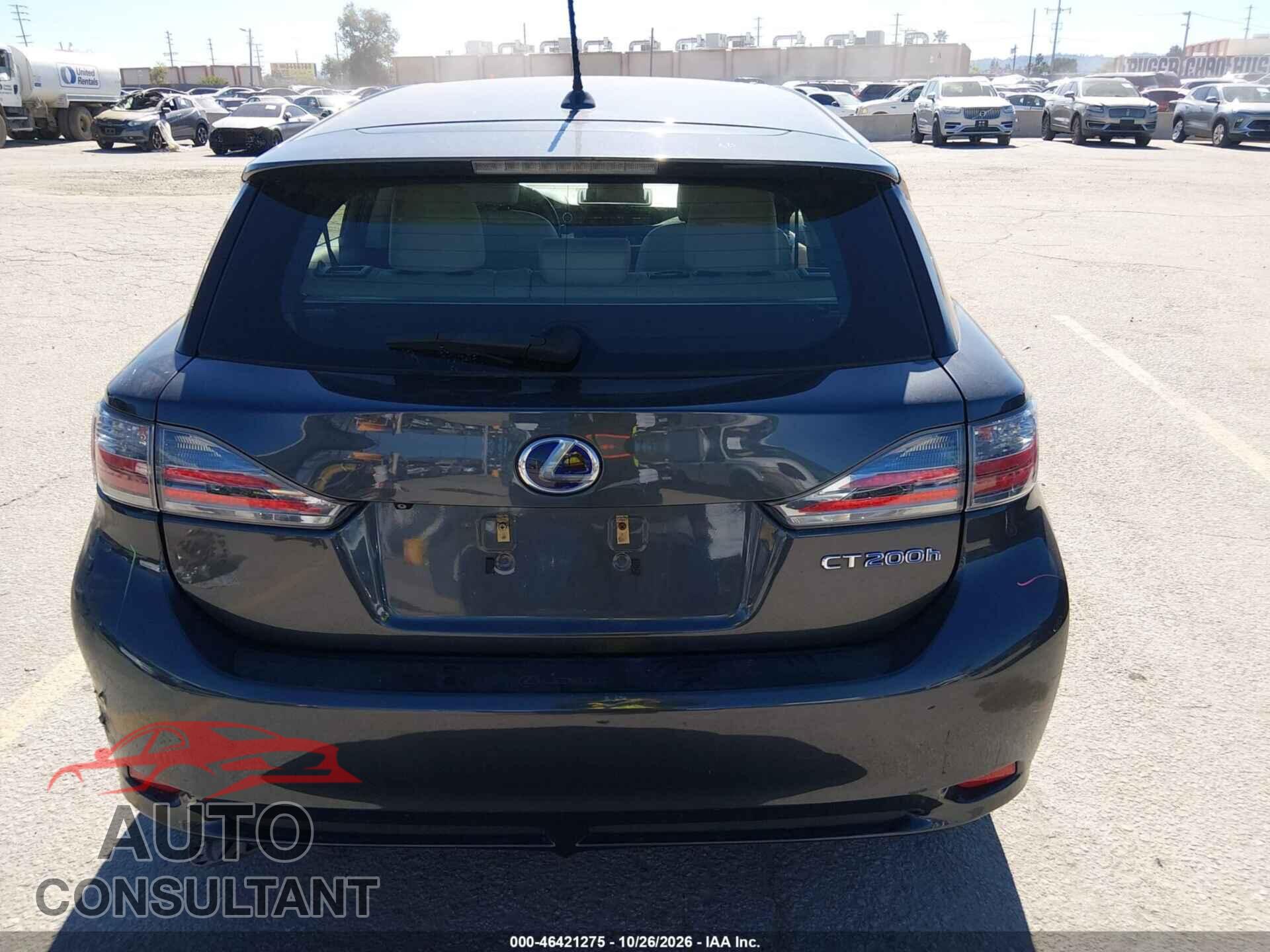 LEXUS CT 200H 2011 - JTHKD5BH6B2040215
