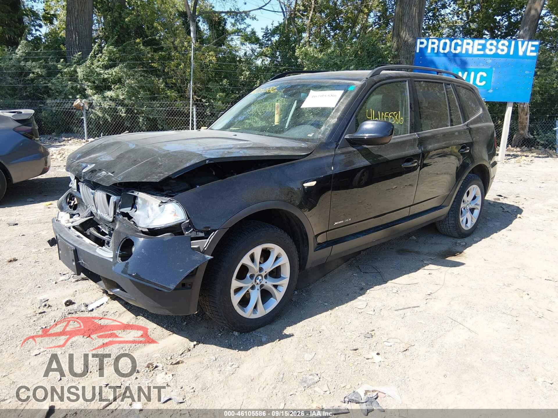 BMW X3 2010 - WBXPC9C43AWK16306