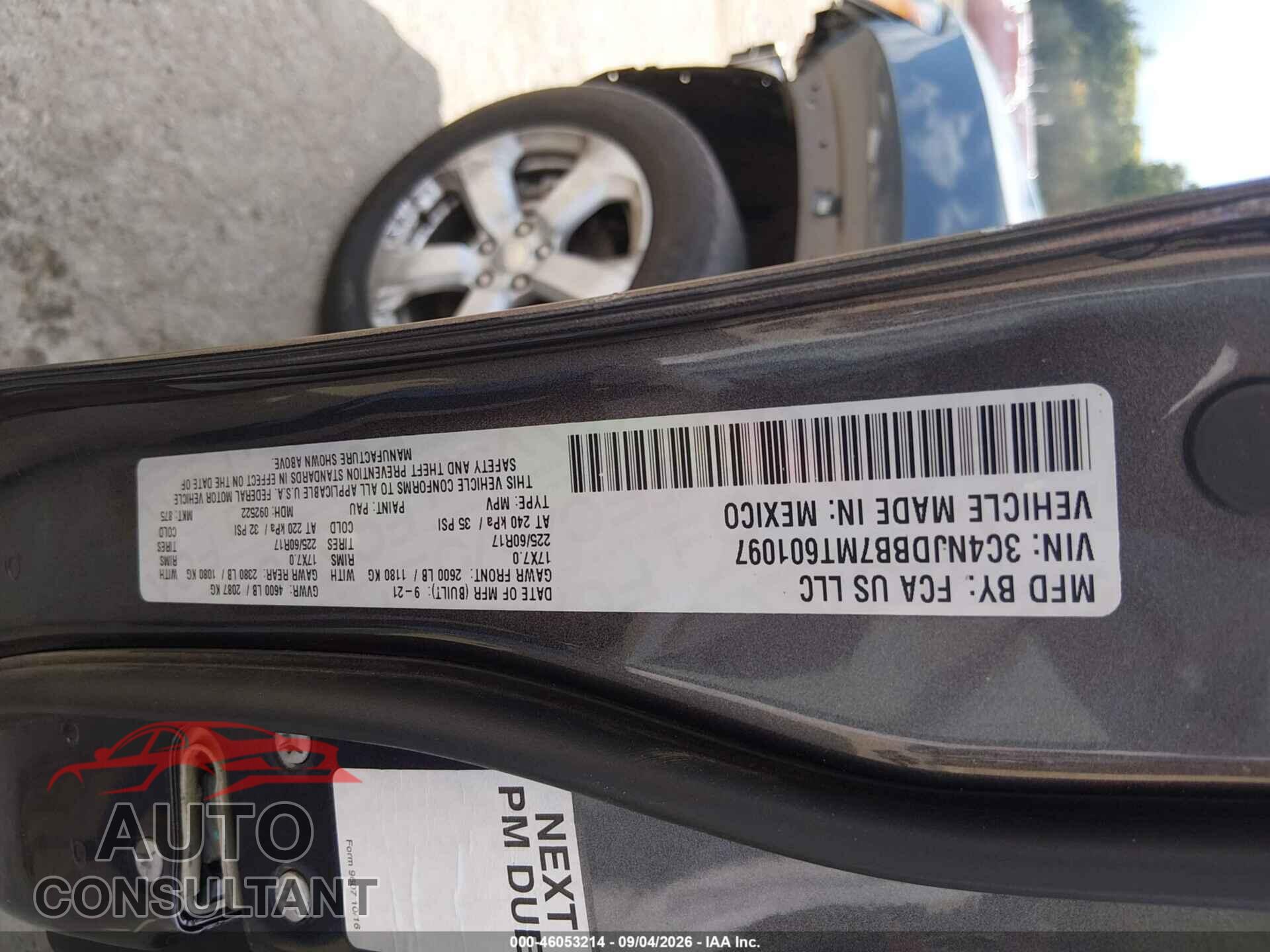 JEEP COMPASS 2021 - 3C4NJDBB7MT601097