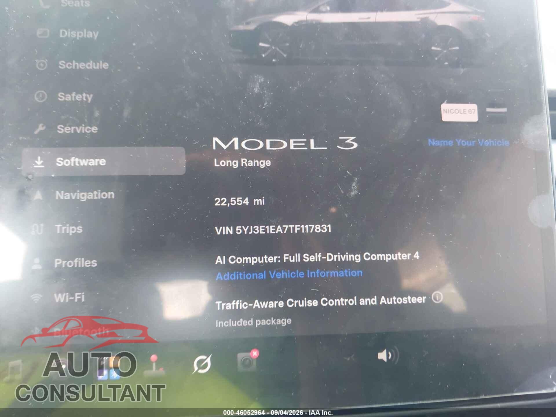 TESLA MODEL 3 2026 - 5YJ3E1EA7TF117831