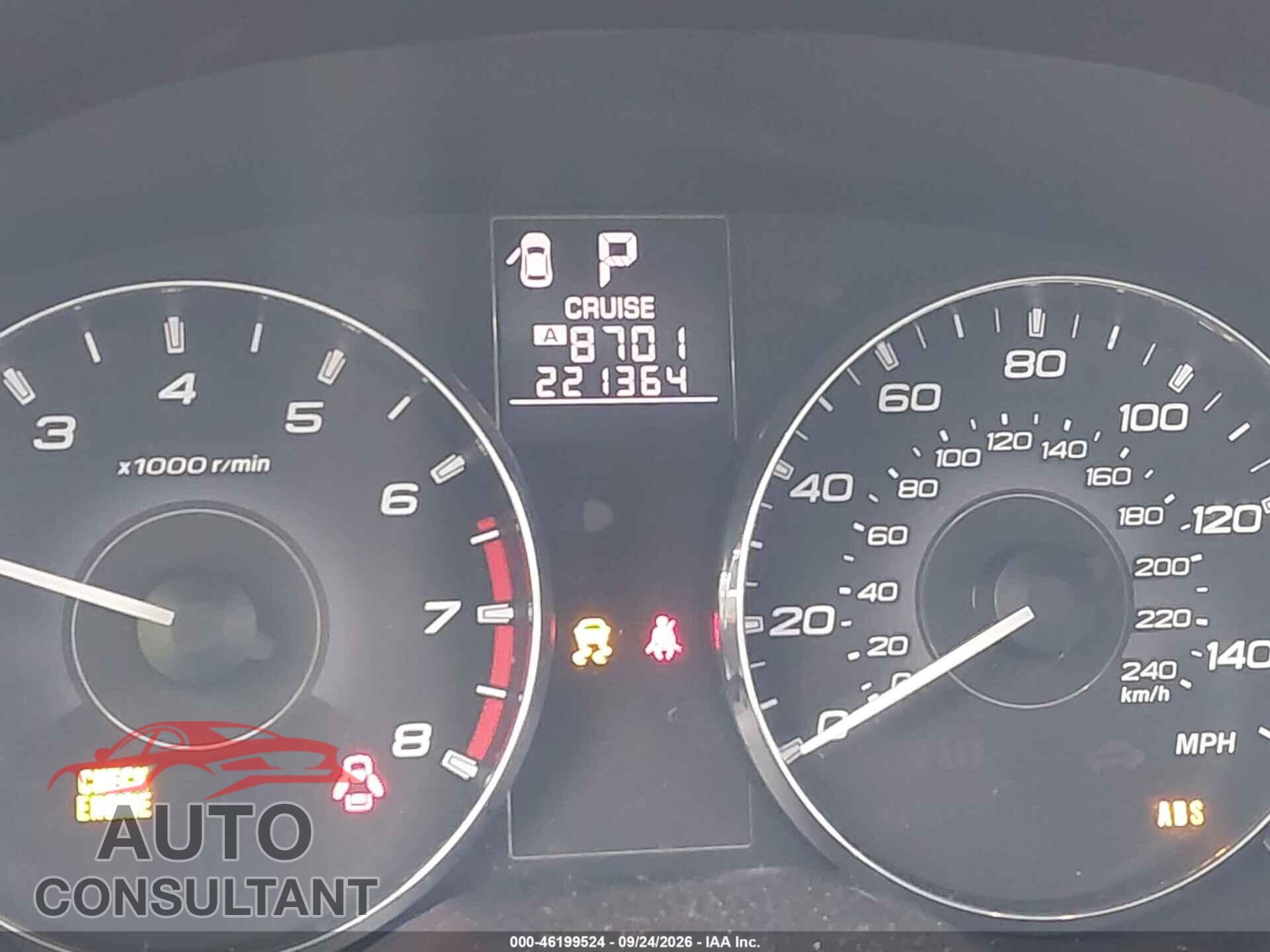 SUBARU OUTBACK 2011 - 4S4BRBCC3B3374888