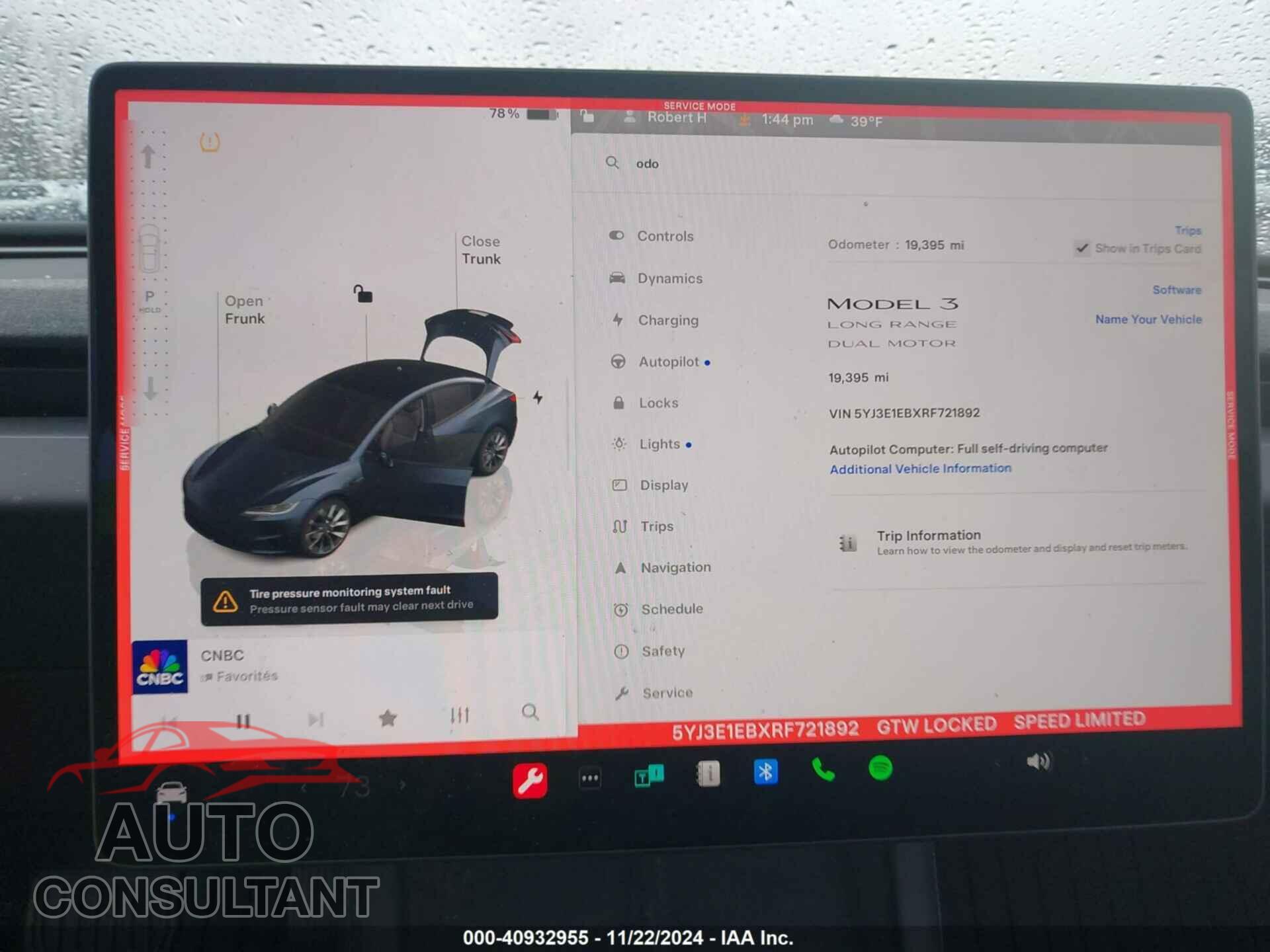 TESLA MODEL 3 2024 - 5YJ3E1EBXRF721892