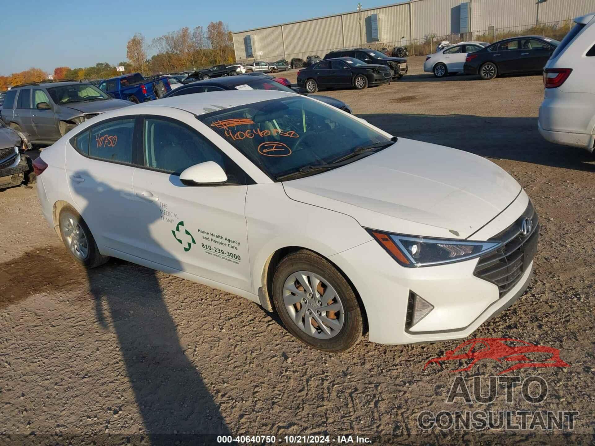 HYUNDAI ELANTRA 2019 - 5NPD74LF4KH490114