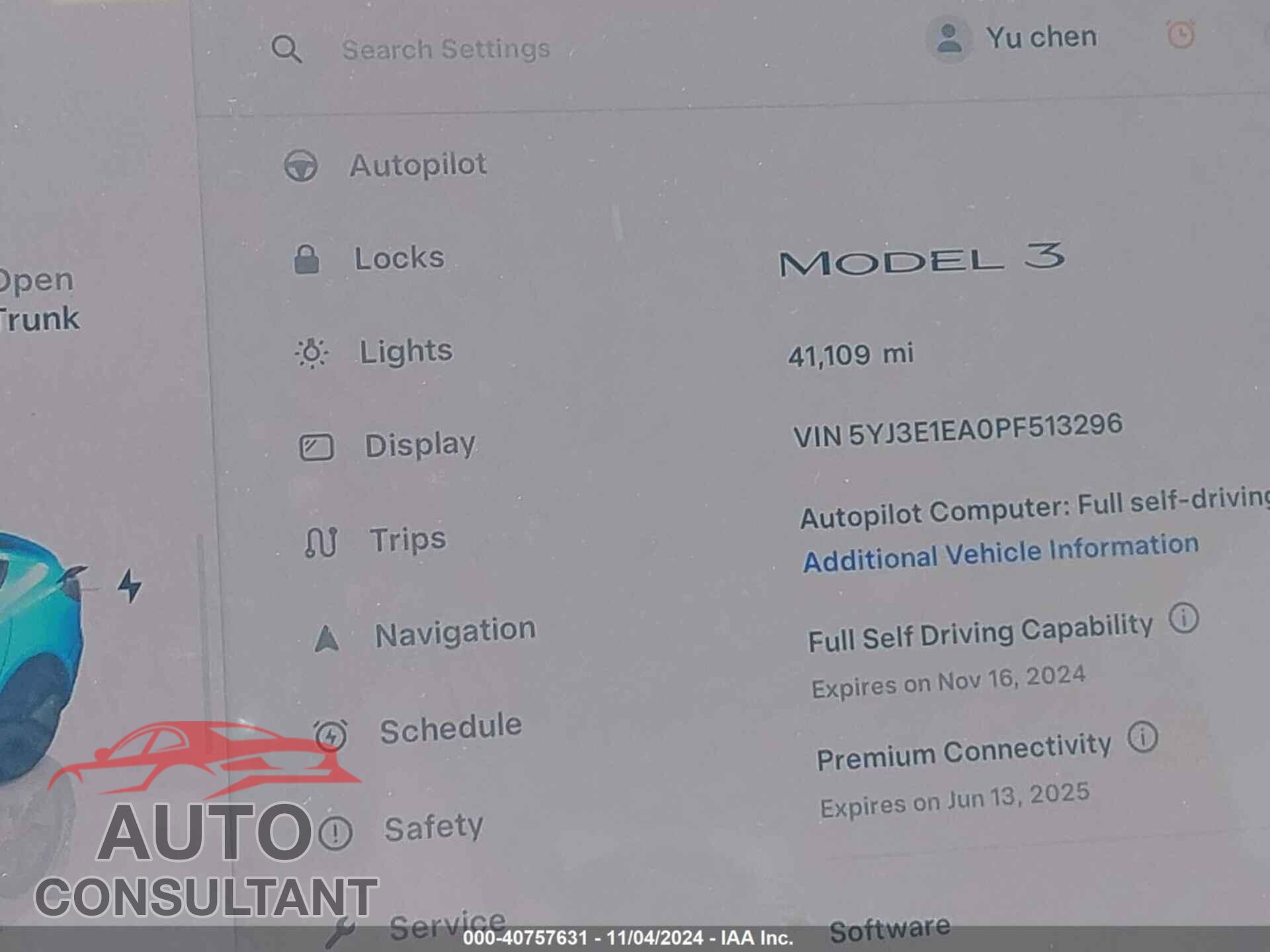 TESLA MODEL 3 2023 - 5YJ3E1EA0PF513296