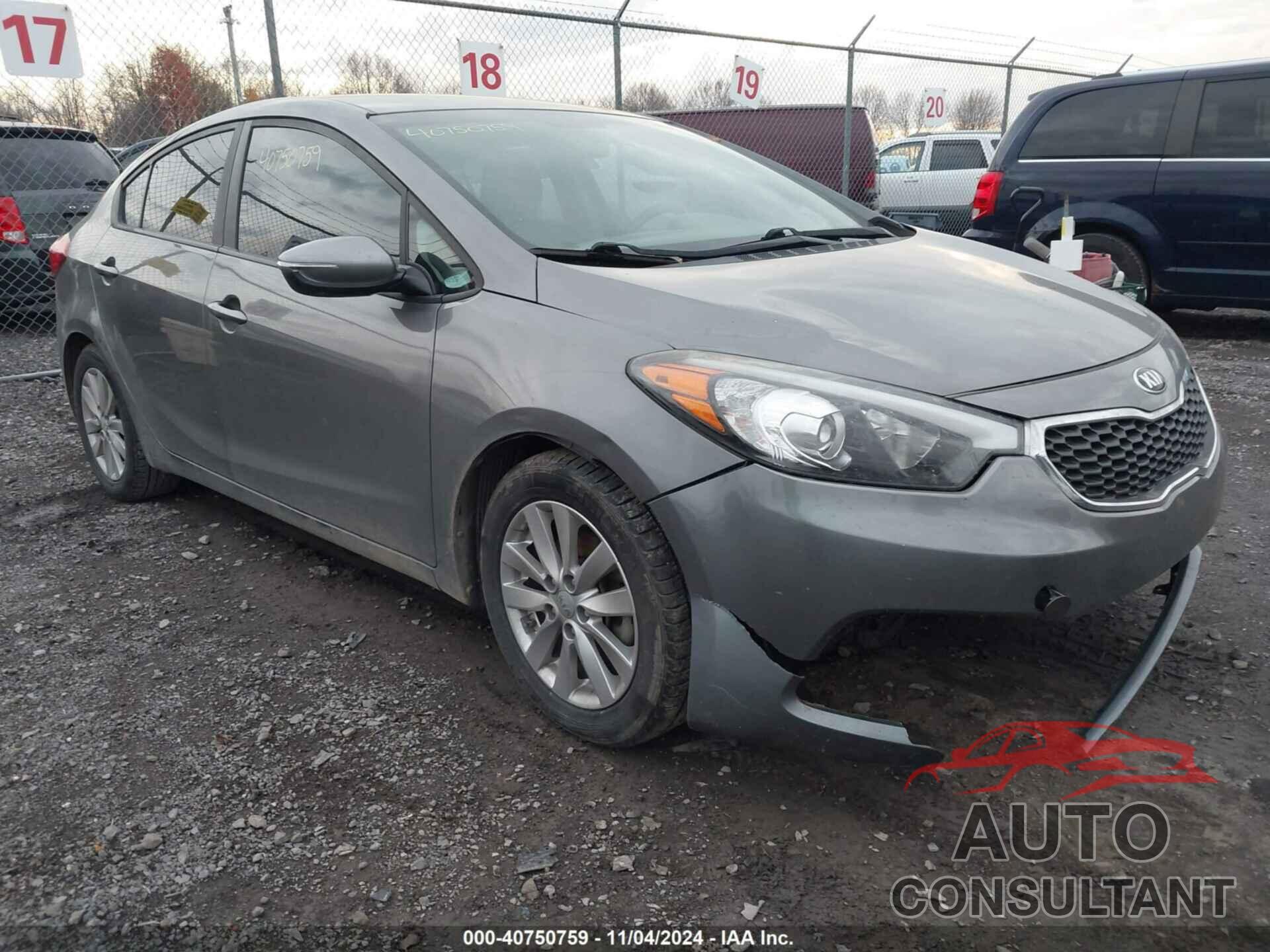 KIA FORTE 2016 - KNAFX4A62G5560290