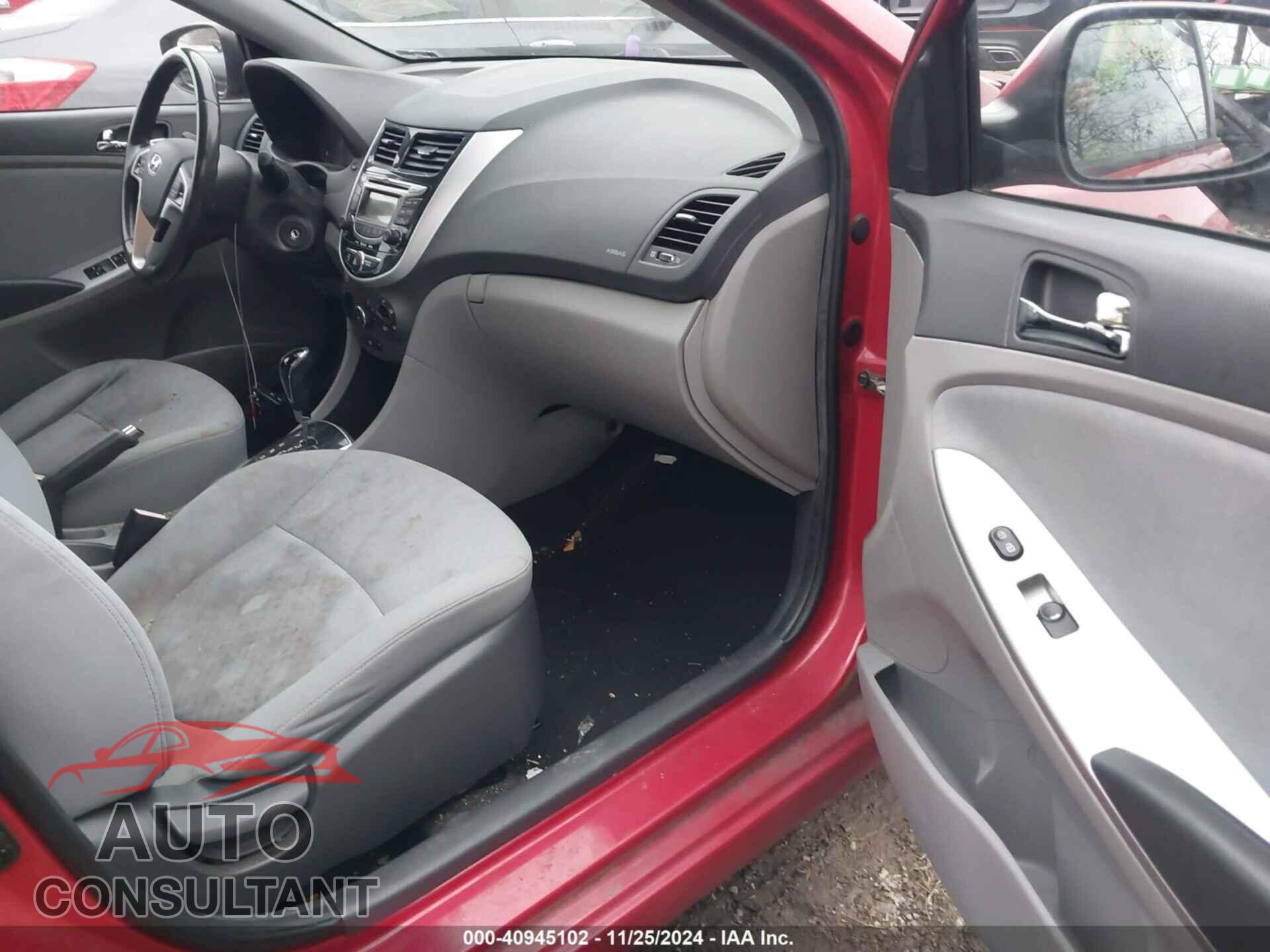 HYUNDAI ACCENT 2013 - KMHCU5AE1DU108436