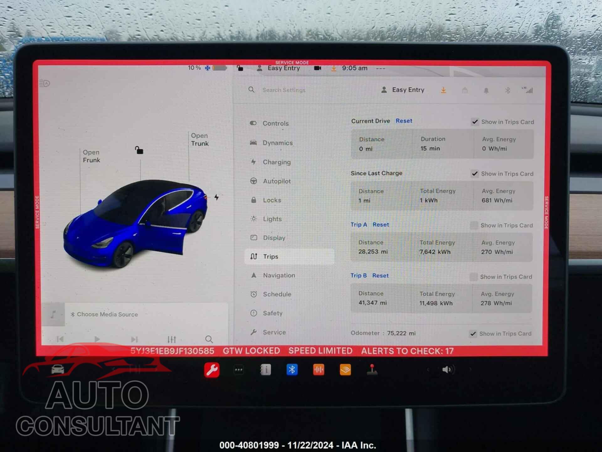 TESLA MODEL 3 2018 - 5YJ3E1EB9JF130585