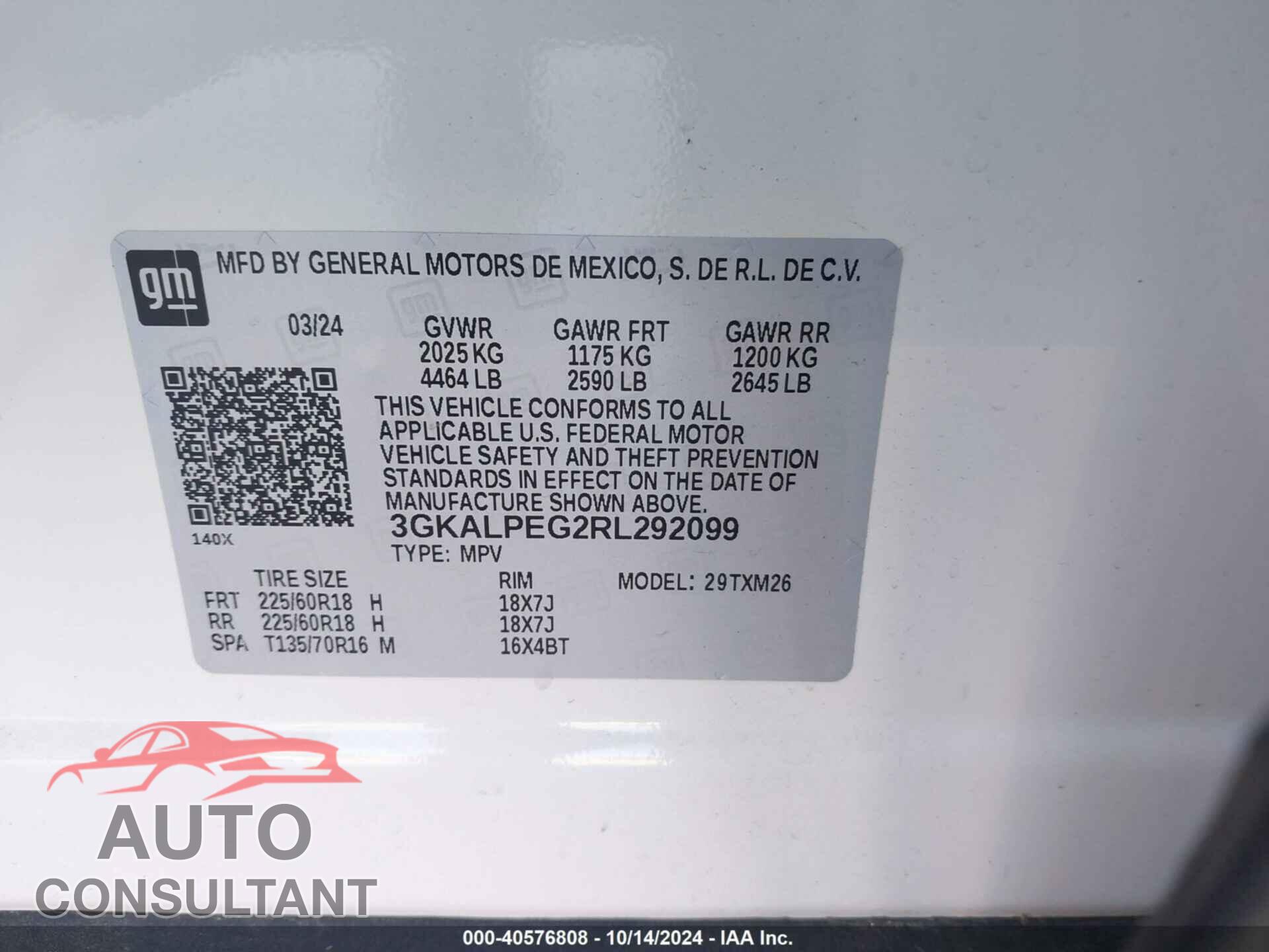 GMC TERRAIN 2024 - 3GKALPEG2RL292099