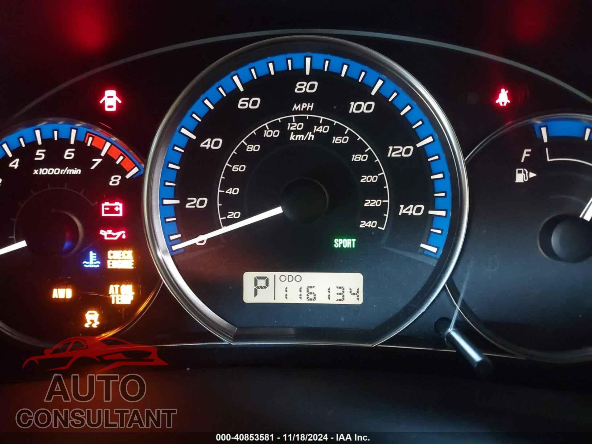 SUBARU FORESTER 2012 - JF2SHADC9CH468960