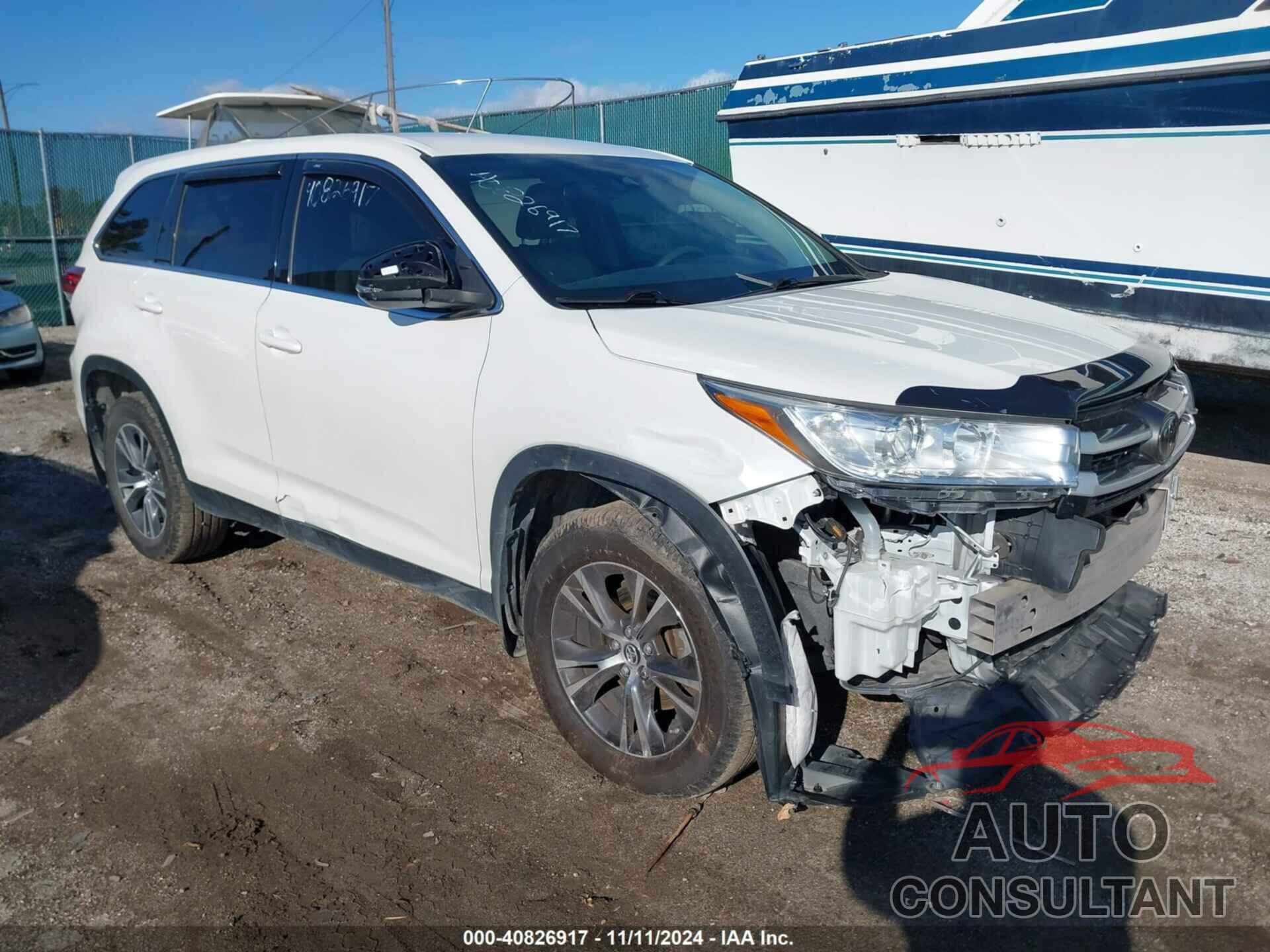 TOYOTA HIGHLANDER 2019 - 5TDBZRFH9KS993014