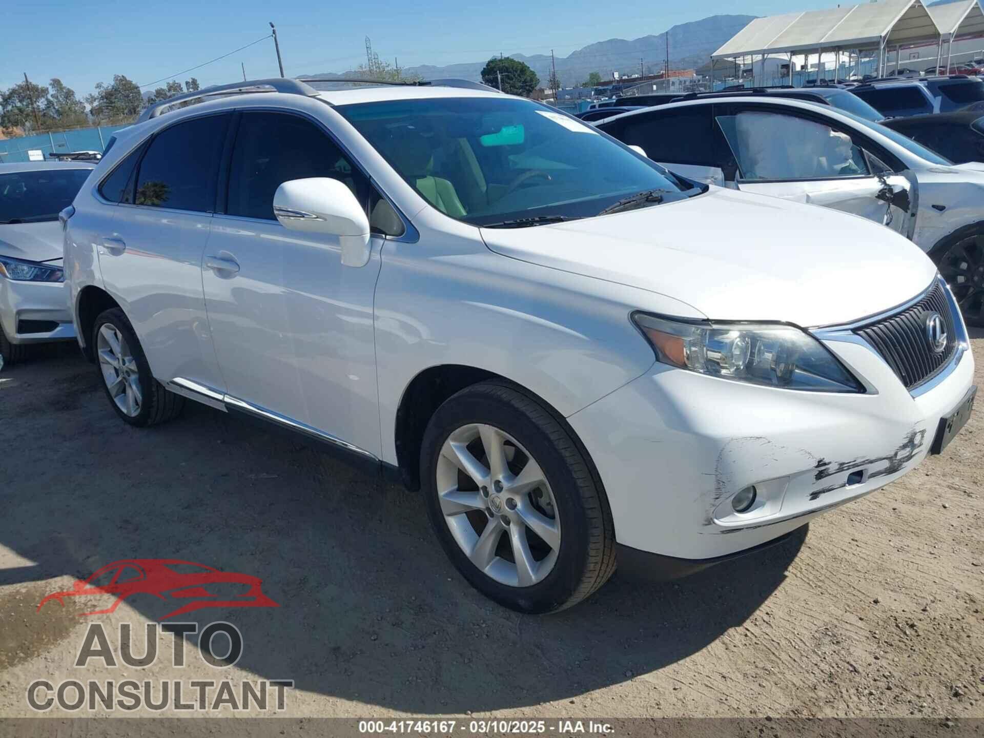 LEXUS RX 350 2011 - 2T2BK1BA2BC106839