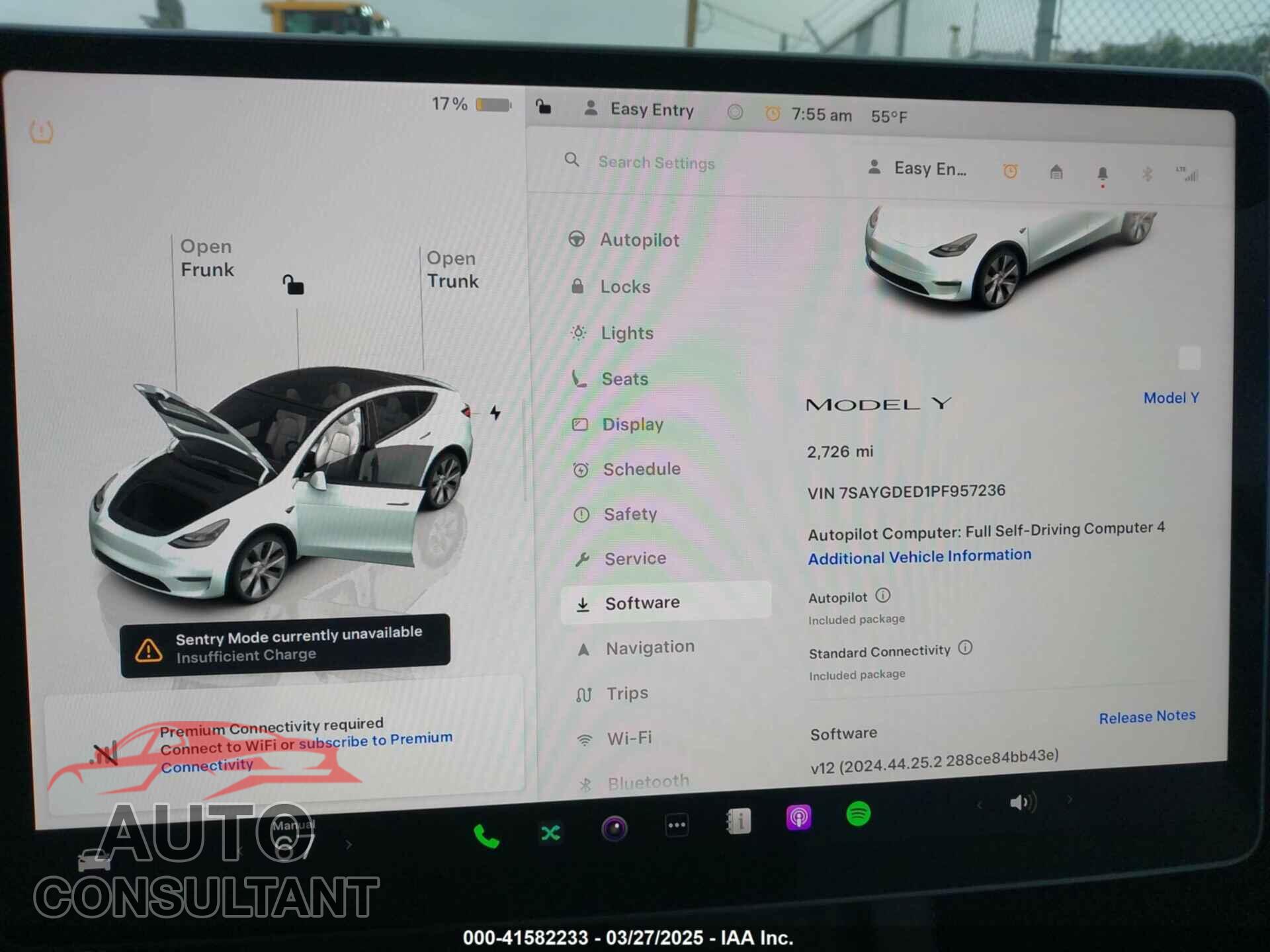 TESLA MODEL Y 2023 - 7SAYGDED1PF957236
