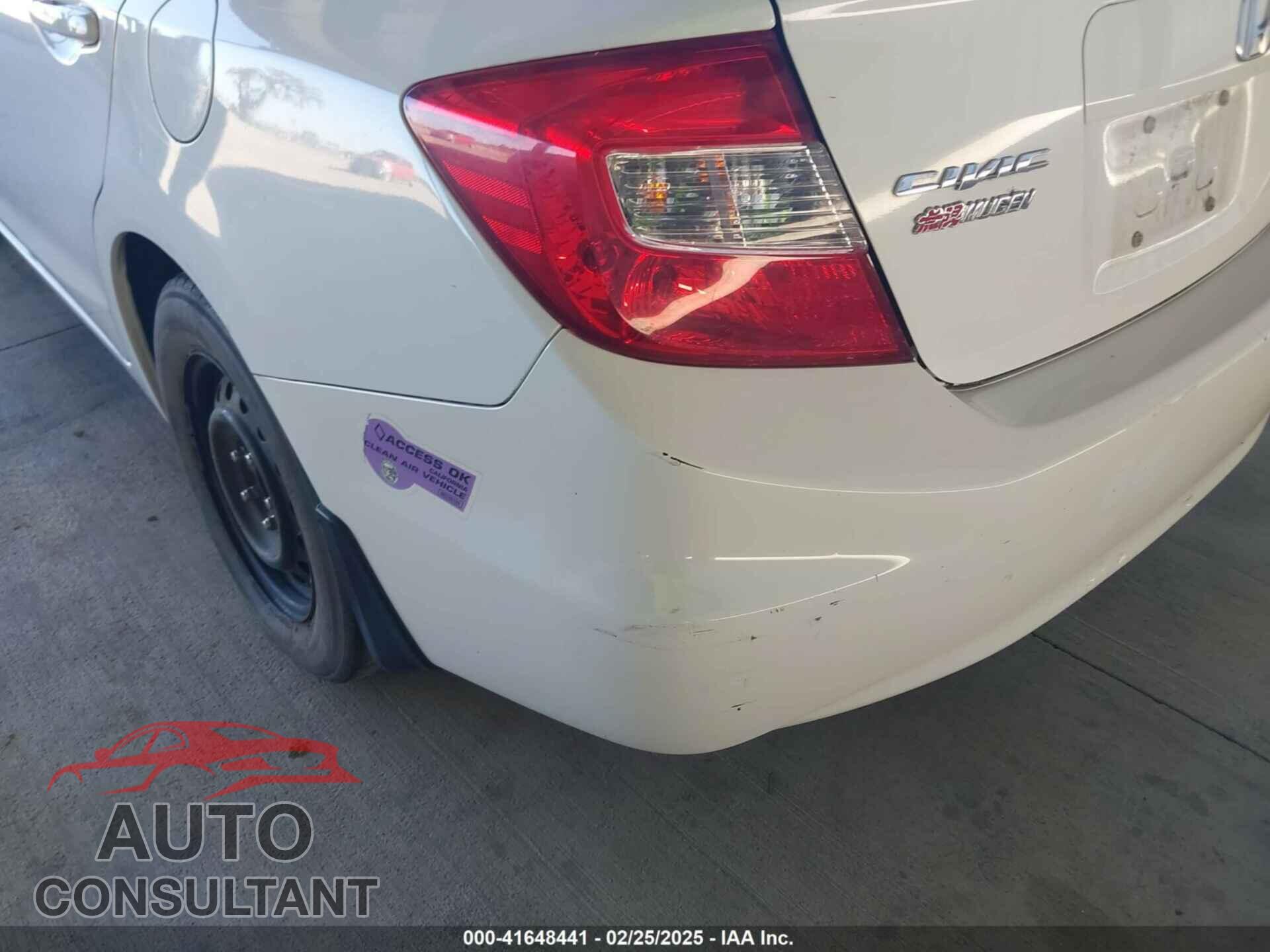 HONDA CIVIC 2012 - 19XFB5F57CE001033