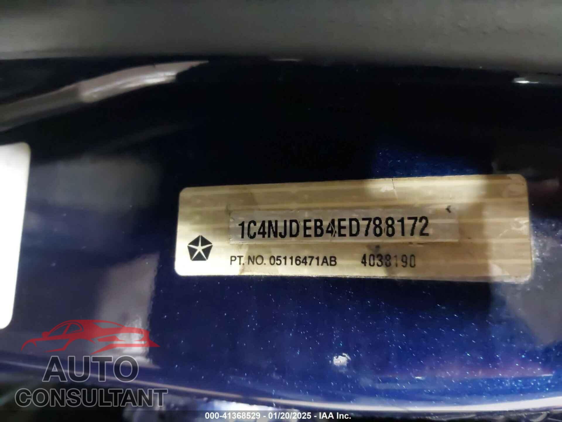 JEEP COMPASS 2014 - 1C4NJDEB4ED788172