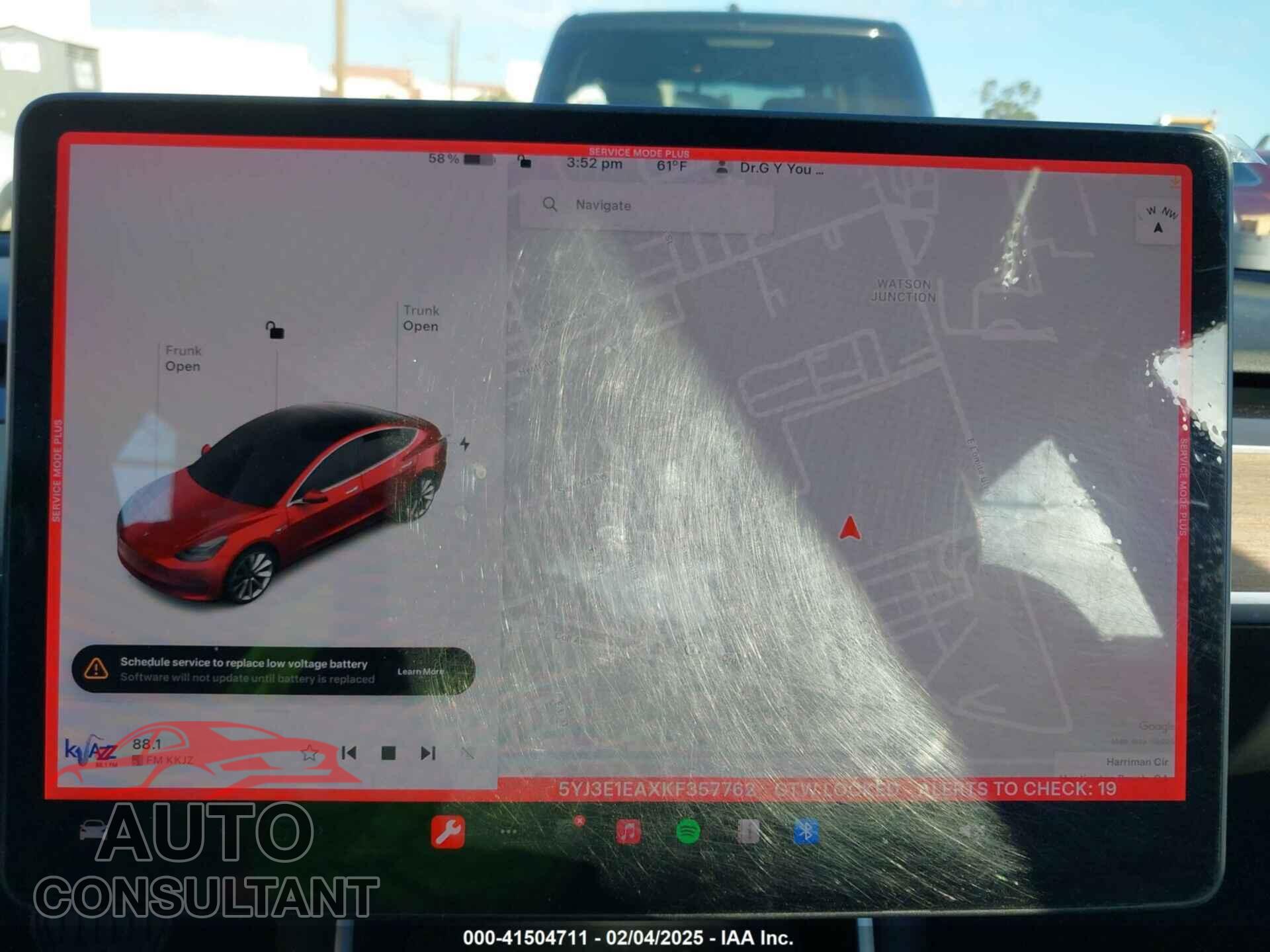 TESLA MODEL 3 2019 - 5YJ3E1EAXKF357762